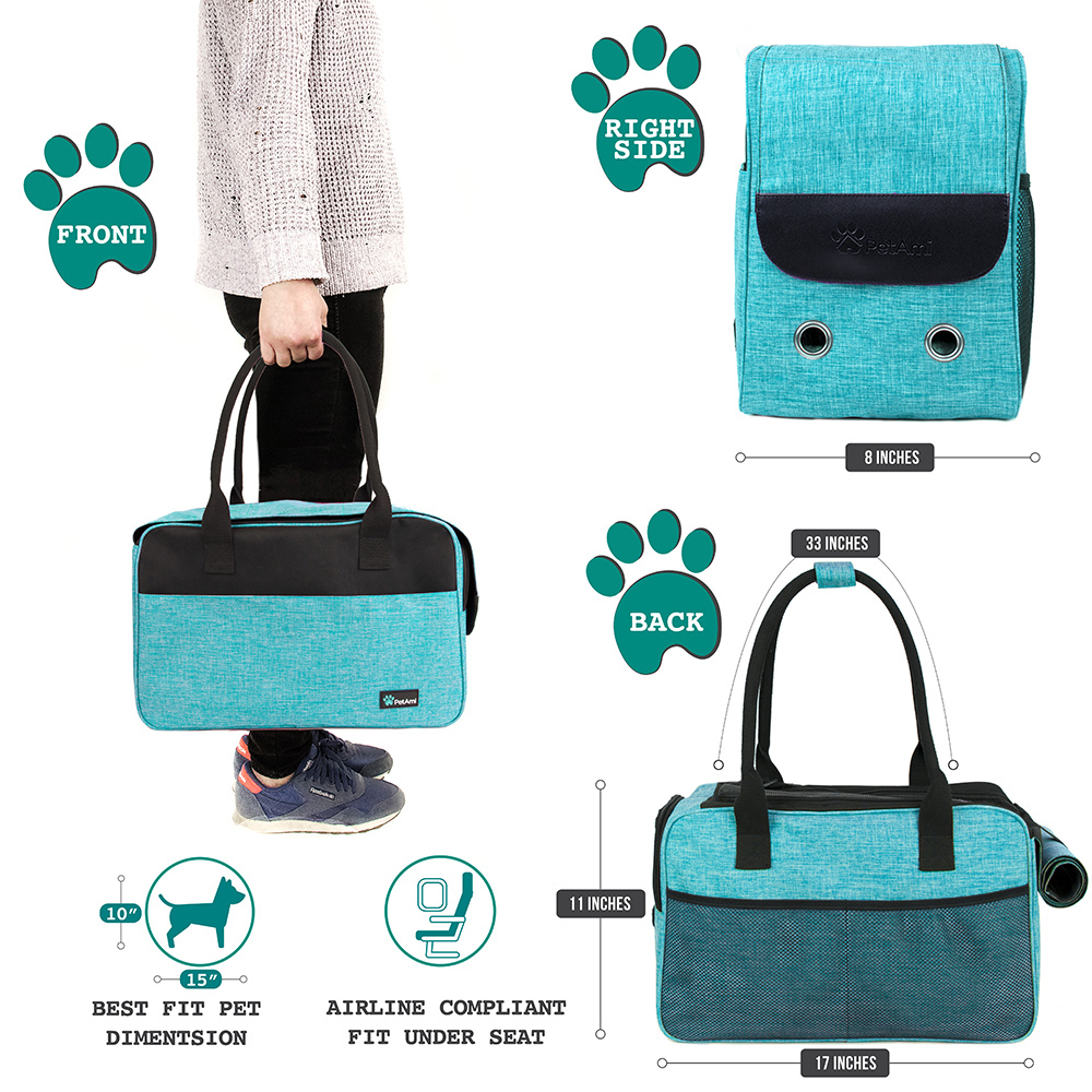 Pet Dog Cat Carrier Travel Tote Bag Comfort Puppy Purse Case Soft Sided Airline - Picture 34 of 39