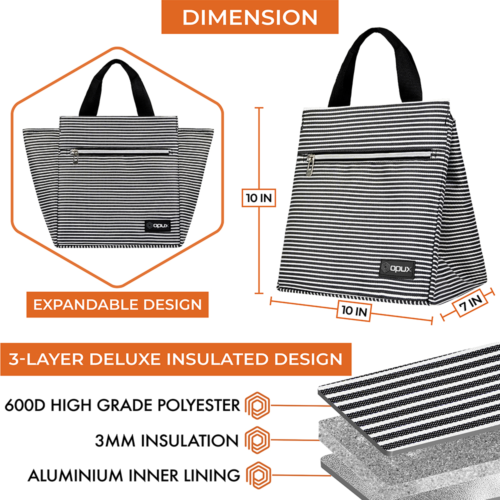 Insulated Lunch Bag Adult Lunch Box for Work School Men Women Kids Leakproof - Picture 46 of 57