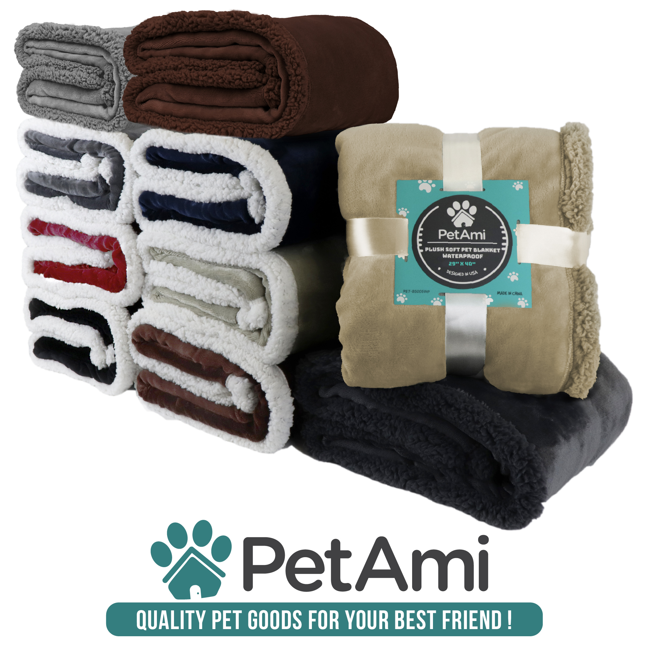 WASSERDICHTE Hundedecke für Haustierbett Couch Möbel Welpe Katze Sherpa Fleece weich - Bild 137 von 146