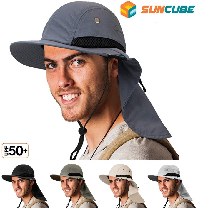 flap cap outdoor sun neck shade hat