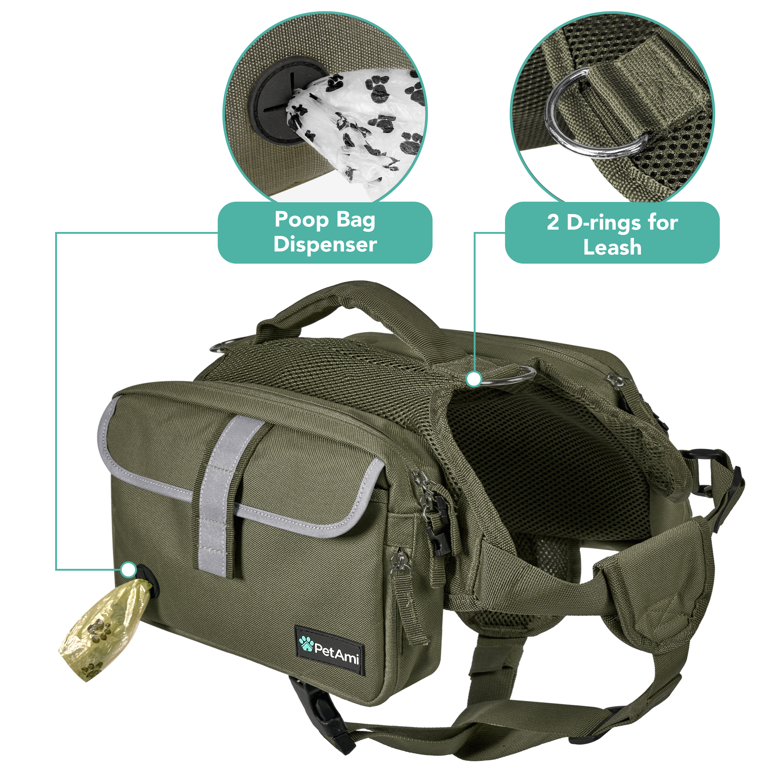 Dog Harness Backpack for Medium Large Dogs Hiking Pet Backpack Saddle Bag Pack Dog Harness Backpack for Medium Large Dogs Hiking Pet Backpack Saddle Bag Pack