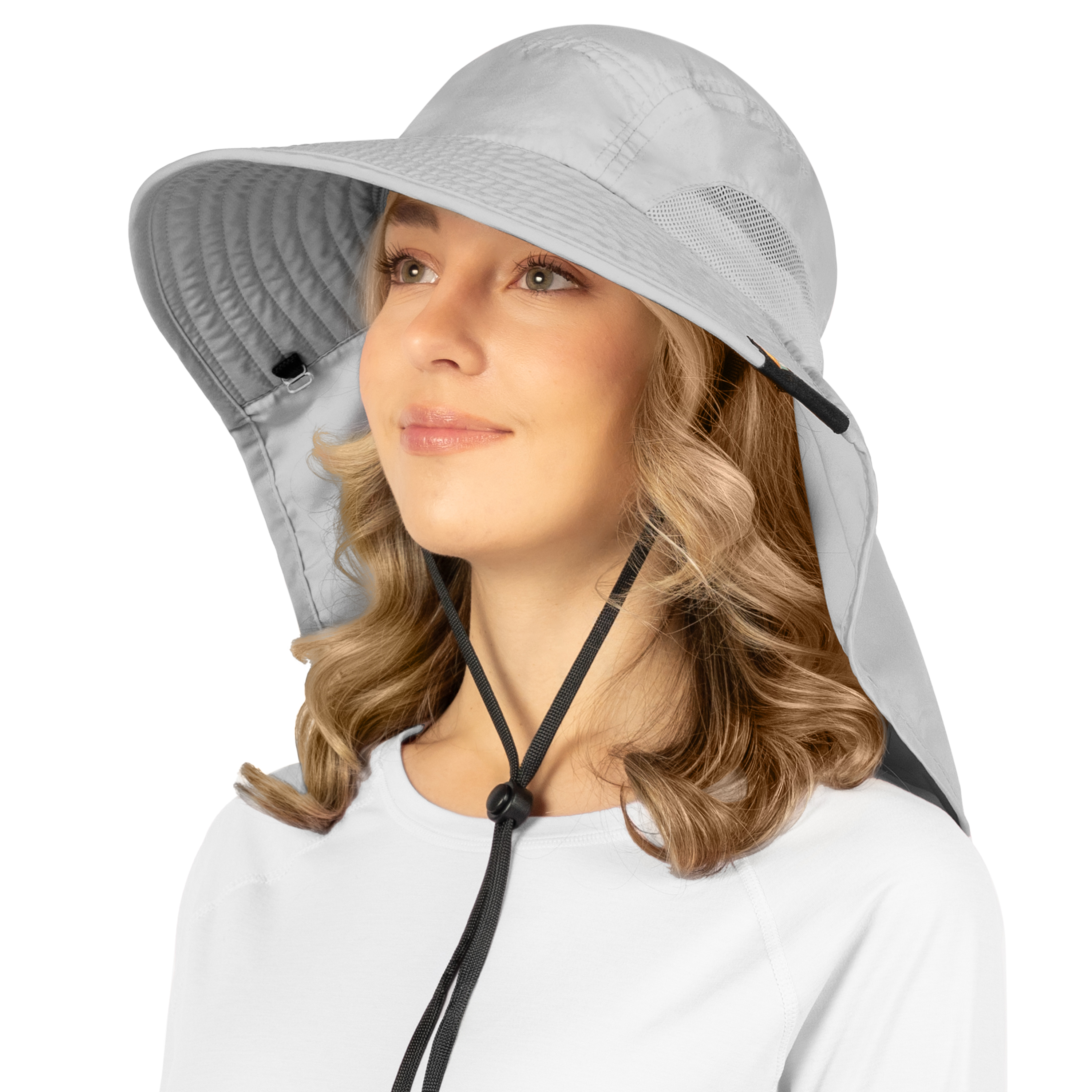 Sombrero para el Sol con Solapa para el Cuello Ala Ancha Sombrero para Senderismo 50+UPF Hombres Mujeres Pesca Safari FPS - Imagen 72 de 128