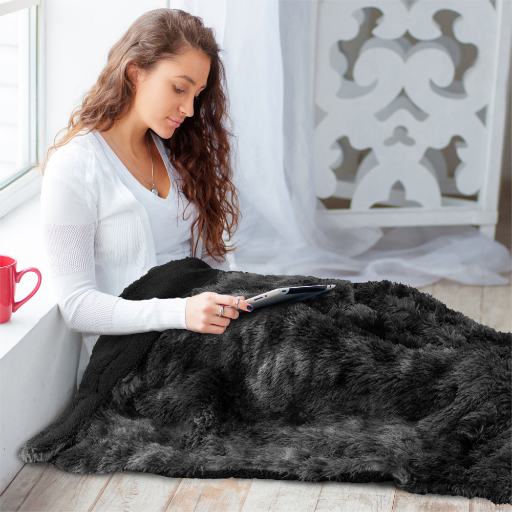 Luxurious Faux Fur Blanket Soft Warm Fluffy Sherpa Sofa Throw Shaggy Soft Plush - Picture 56 of 100