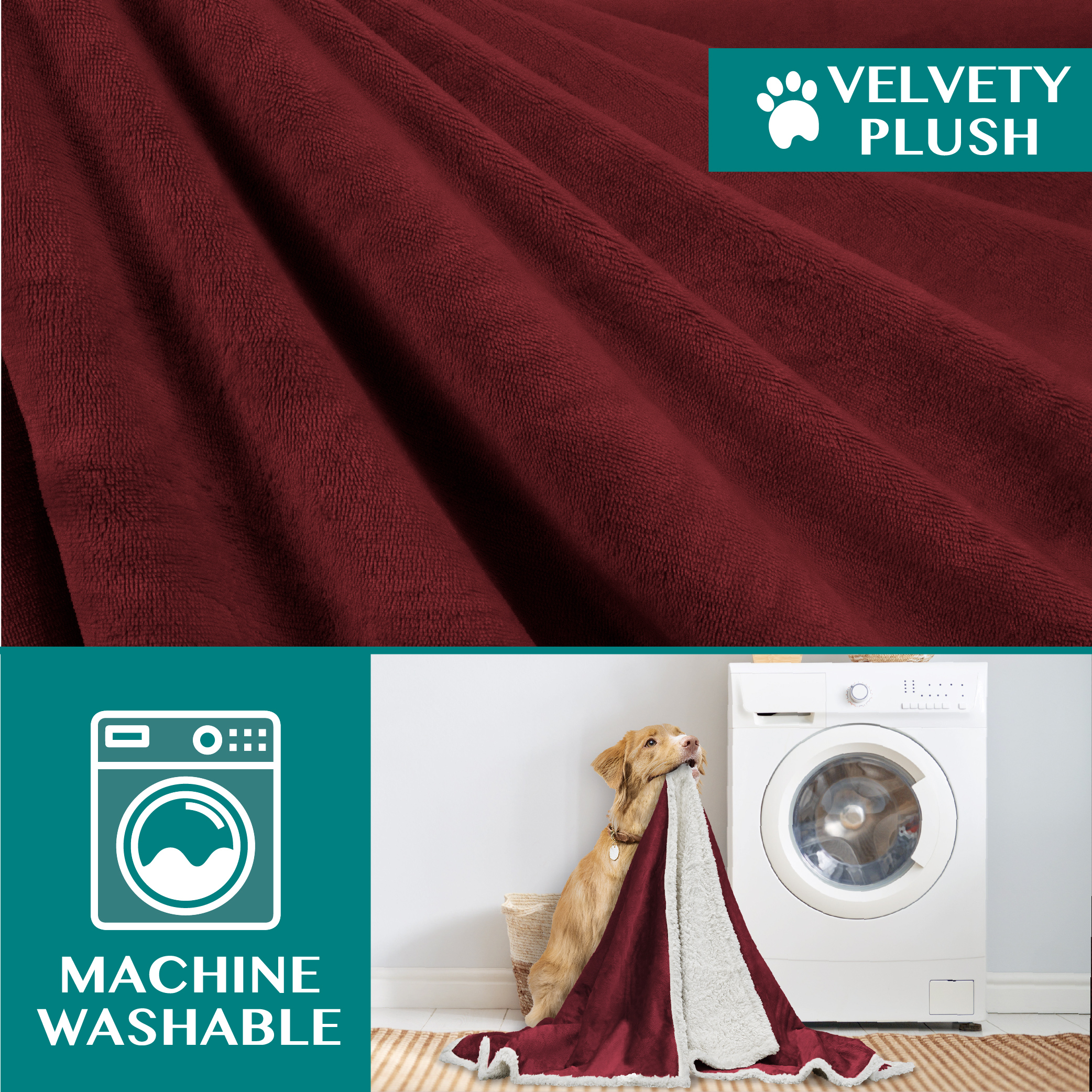 Haustierdecke für kleine mittelgroße Hunde Welpen Katze Kätzchen wendbar weiches Fleece Sherpa - Bild 67 von 70