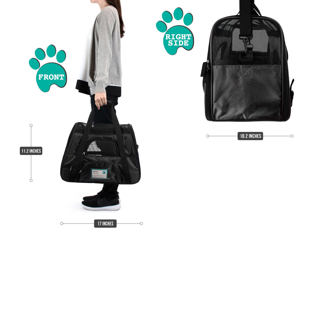 Pet Dog Cat Carrier Bag Soft Sided Comfort Travel Tote Case Airline Approved US - Picture 114 of 215