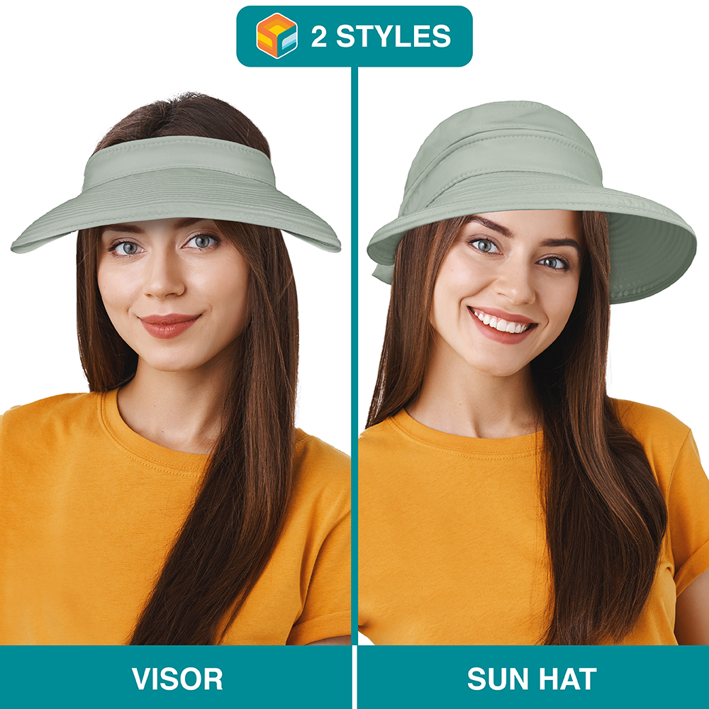 vbnergoie Bucket Hats Soild Summer Travel Beach Sun Hat Cap Unisex Padres  Visor Ponytail Sun Hat 