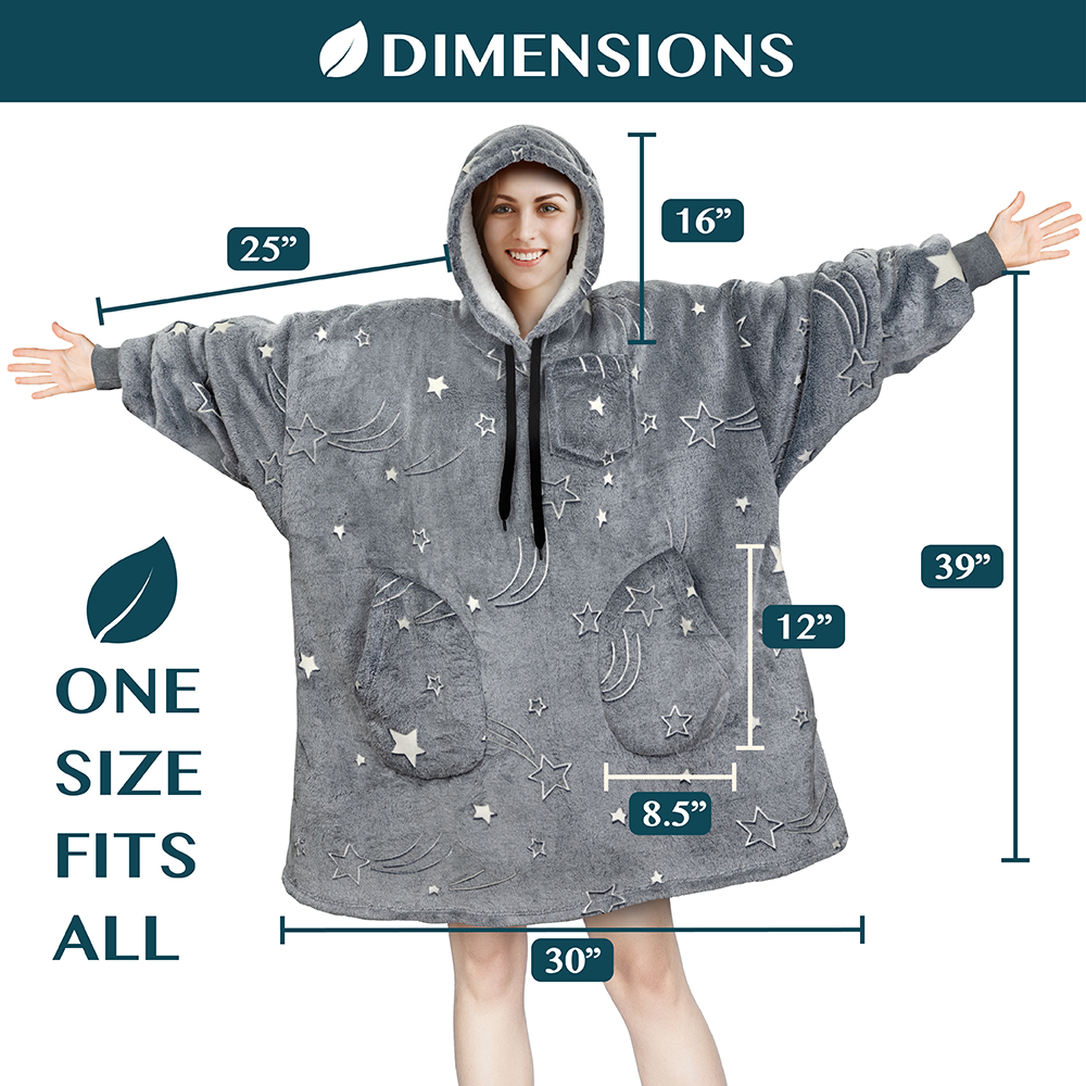 Manta Sudadera Sherpa Forro Felpa Suave Cómoda Vellón Gran Tamaño Sudadera con Capucha Bolsillo - Imagen 44 de 118