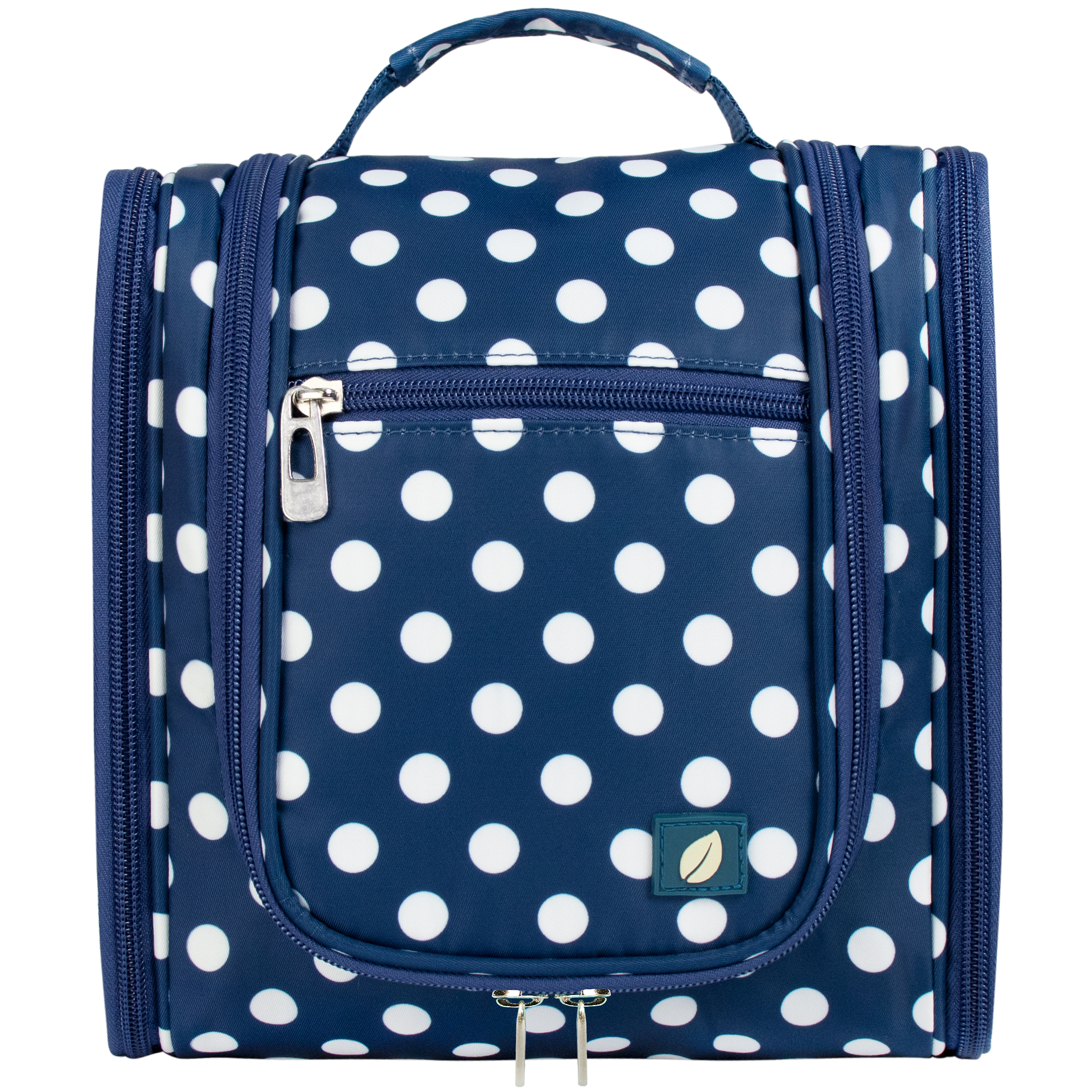 Cosmetic Bag, Yeiotsy Cute Polka Dots Toiletry Travel Bag for Women (Lake Blue)