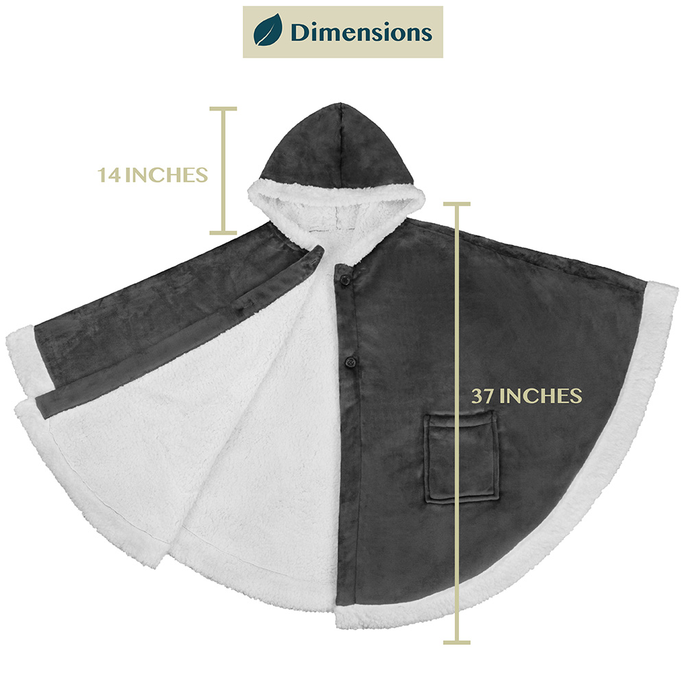 Manta portátil con capucha Angel Wrap para mujer acogedora poncho envolvente capucha tiro para adulto - Imagen 32 de 184