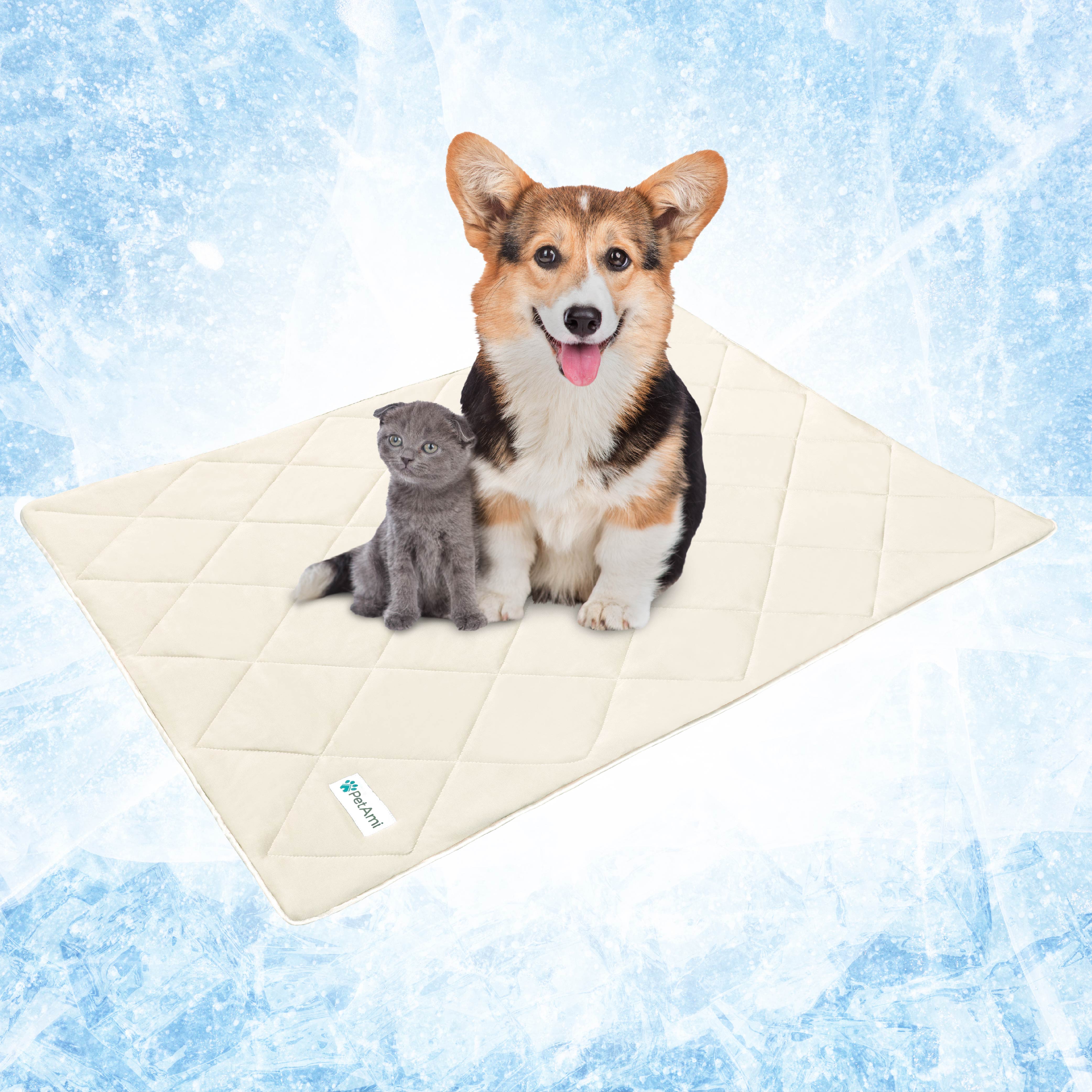 Pet Cooling Blanket Cool Nylon Pad Light Dog Cat Puppy For Summer Sleeping Bed - Picture 8 of 71