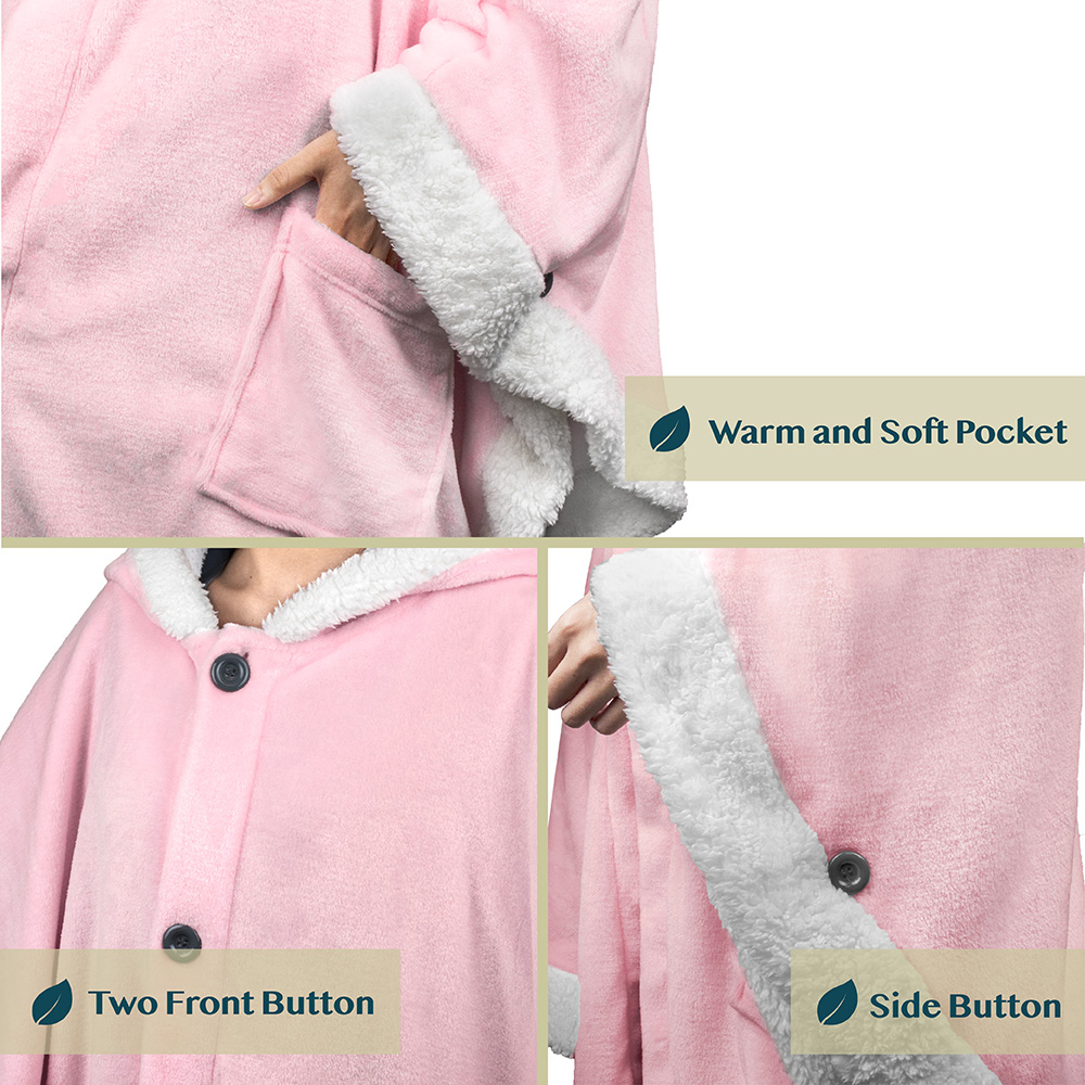 Manta portátil con capucha Angel Wrap para mujer acogedora poncho envolvente capucha tiro para adulto - Imagen 125 de 184