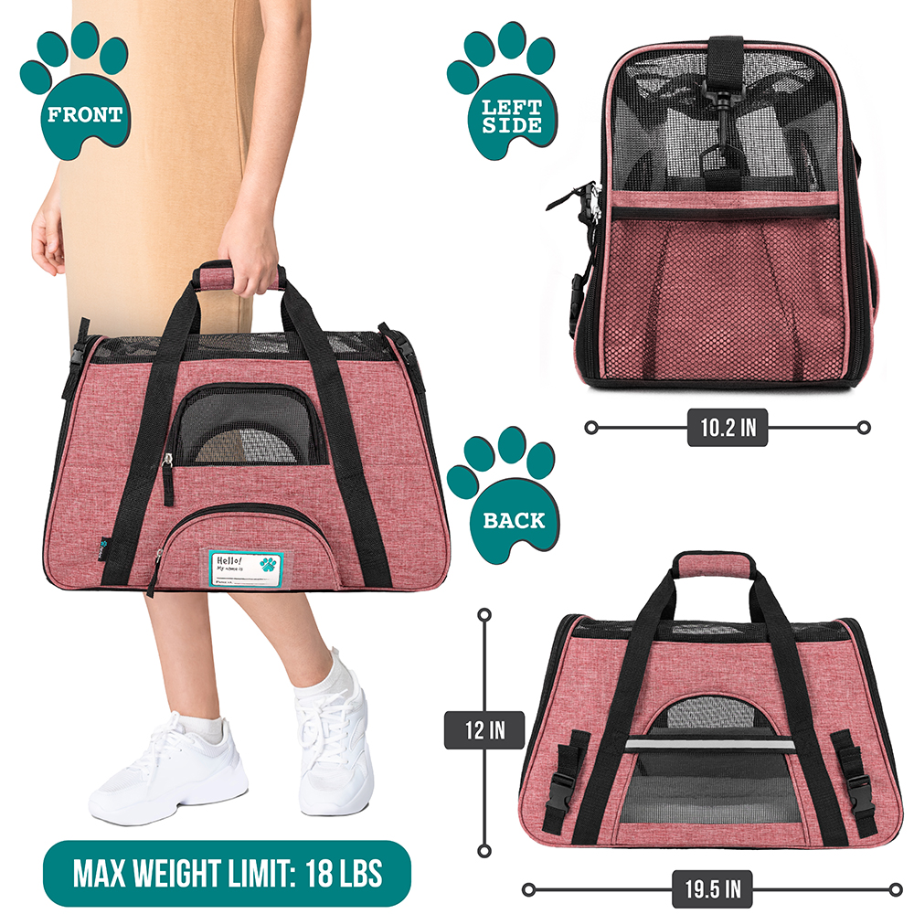 Pet Dog Cat Carrier Bag Soft Sided Comfort Travel Tote Case Airline Approved US - Picture 130 of 165