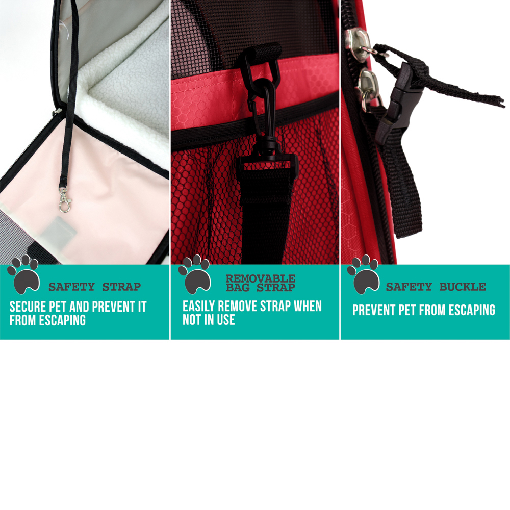 Pet Dog Cat Carrier Bag Soft Sided Comfort Travel Tote Case Airline Approved US - Picture 100 of 215