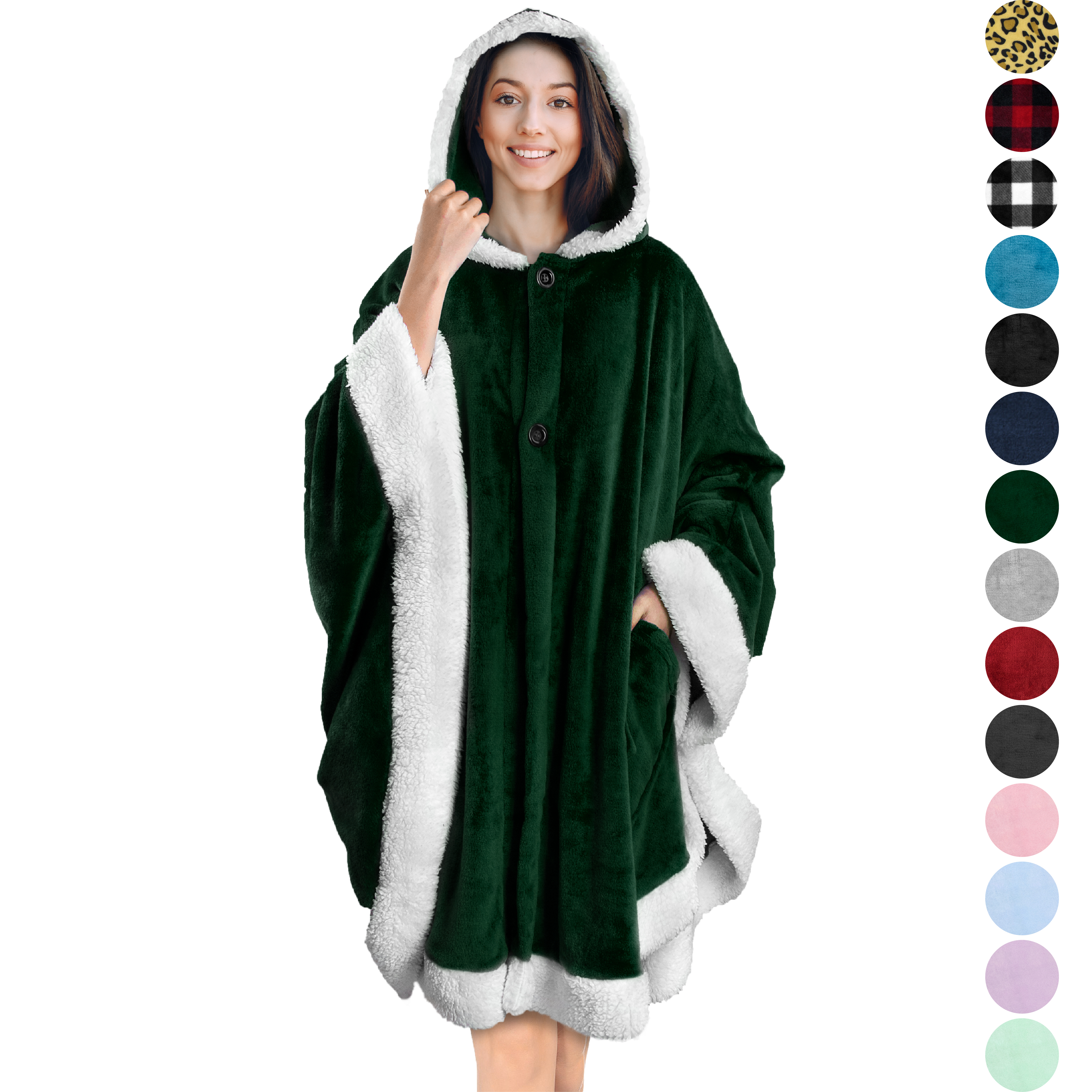 Manta portátil con capucha Angel Wrap para mujer acogedora poncho envolvente capucha tiro para adulto - Imagen 82 de 184