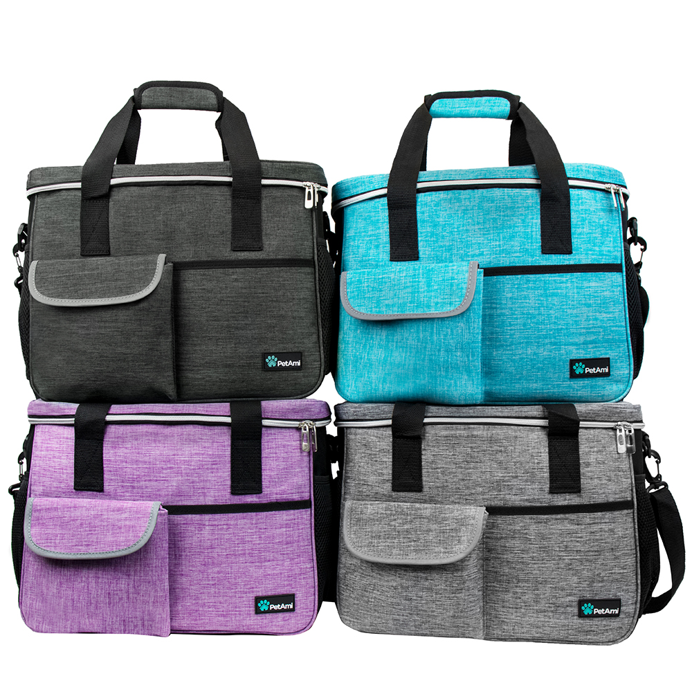 Pet Supply Travel Bag Set Weekend Tote Dog Gear Food Carrier Accessory Organizer - Picture 28 of 59