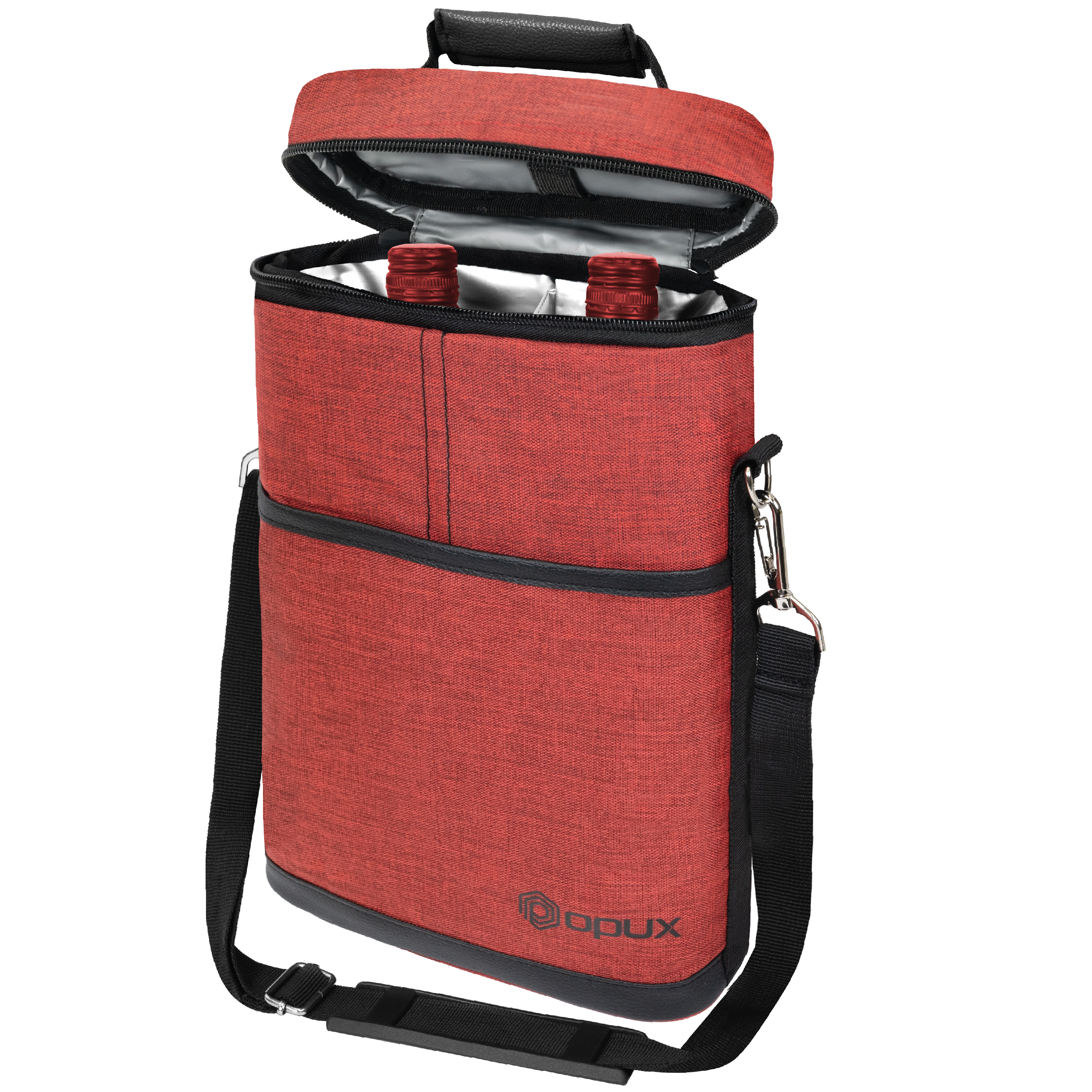 Insulated Wine Carrier Tote Bag Two 2 Bottle Padded Cooler Bag Travel Protection - Picture 68 of 85