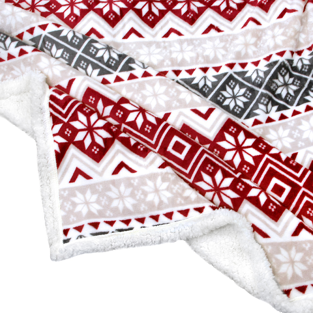 Christmas Blanket Microfiber Fleece Plaid Sherpa Holiday Throw for Couch Sofa - Picture 41 of 68
