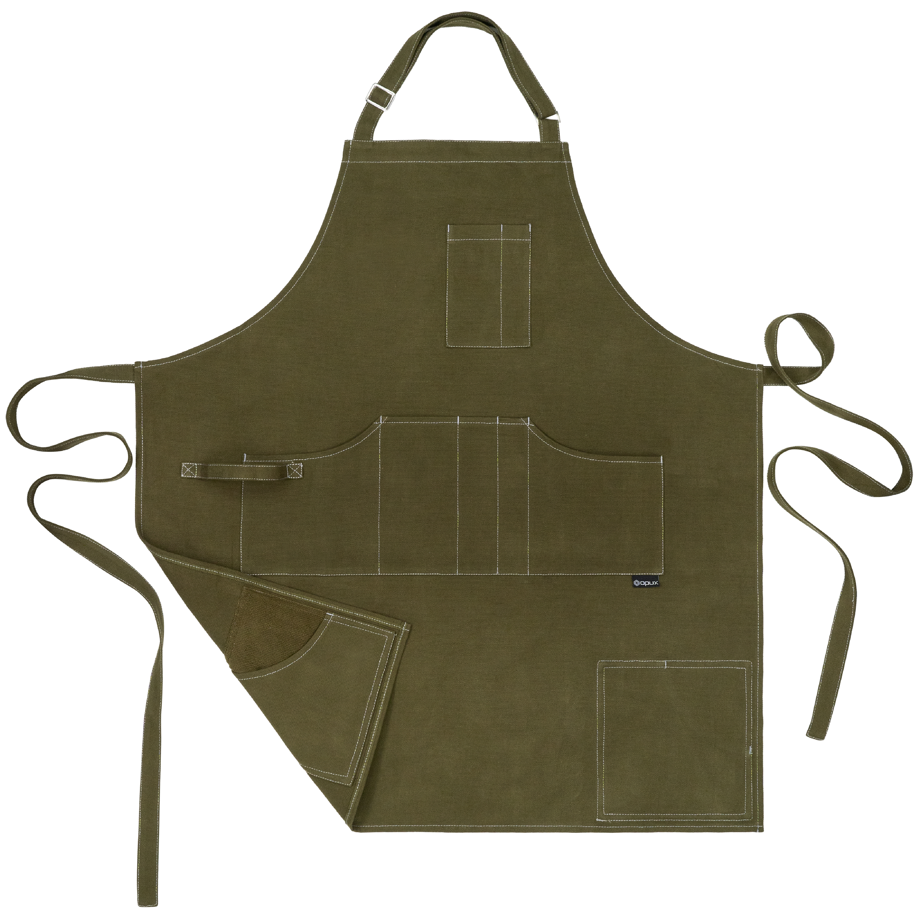 Chef Apron Men Women Cooking Baker Waiter Bib Canvas With Pockets Adjustable Tie - Picture 26 of 33