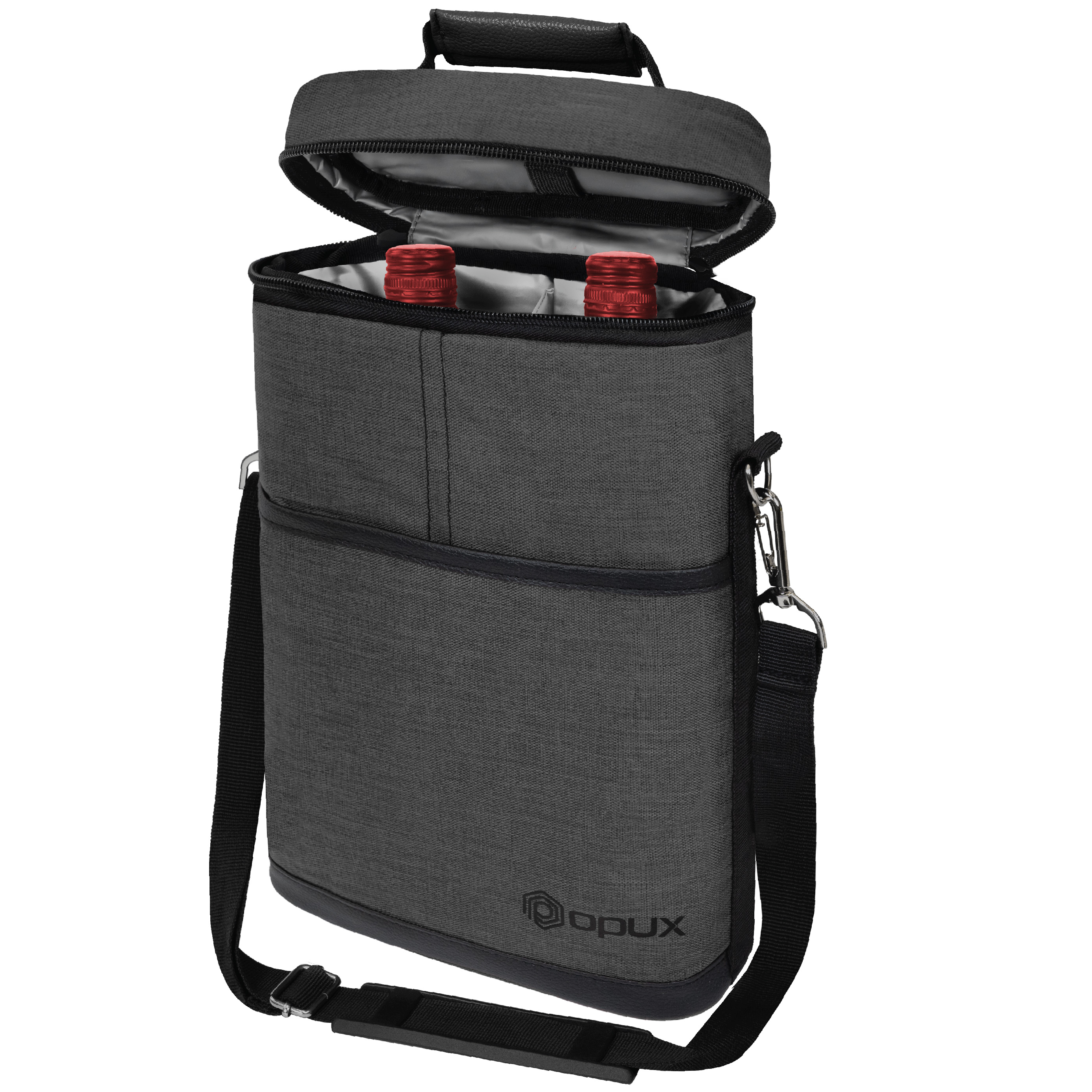 Insulated Wine Carrier Tote Bag Two 2 Bottle Padded Cooler Bag Travel Protection - Picture 26 of 85