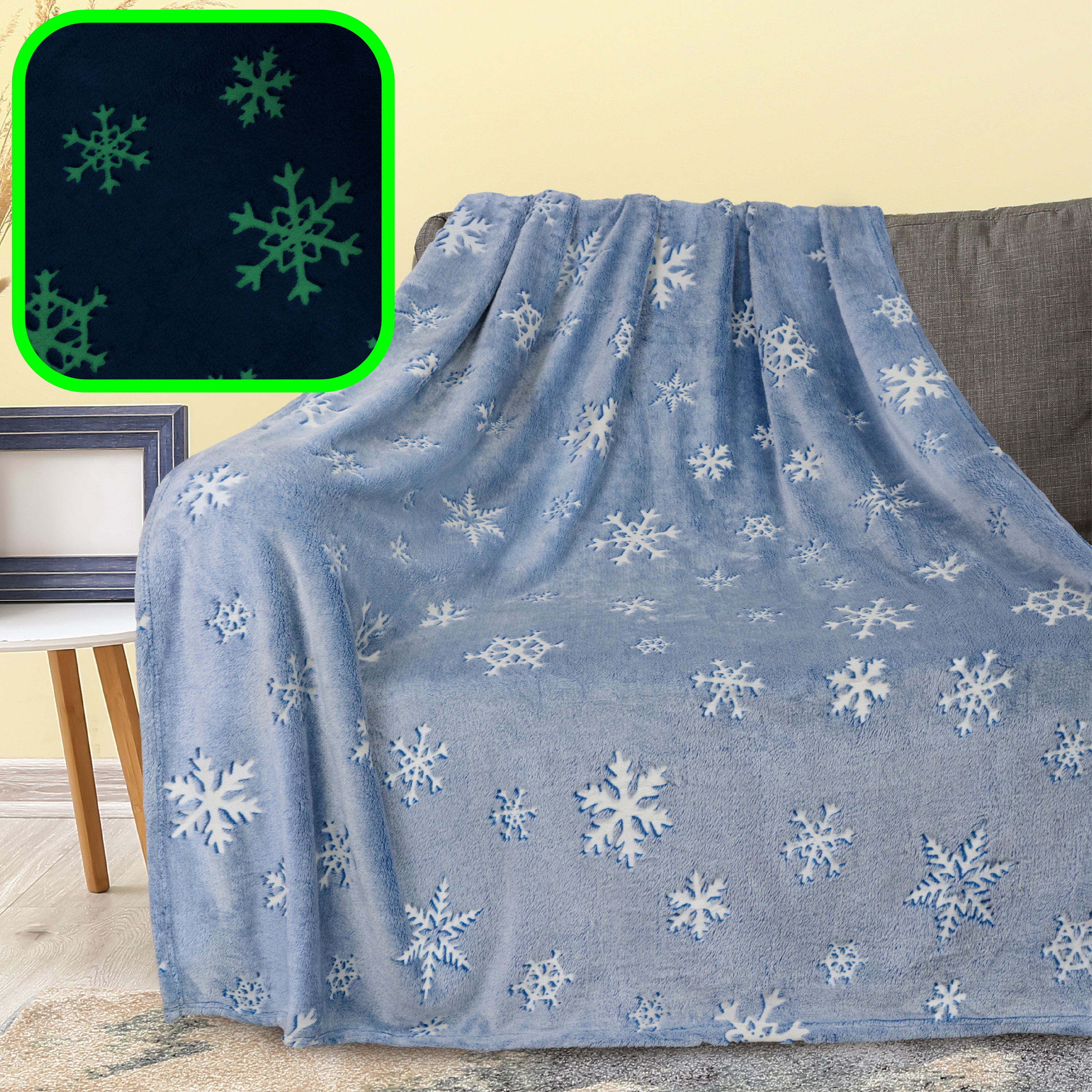 Glow in The Dark Throw Blanket for Kids Boys Girls Unicorn Dinosaur Space Stars - Picture 10 of 57