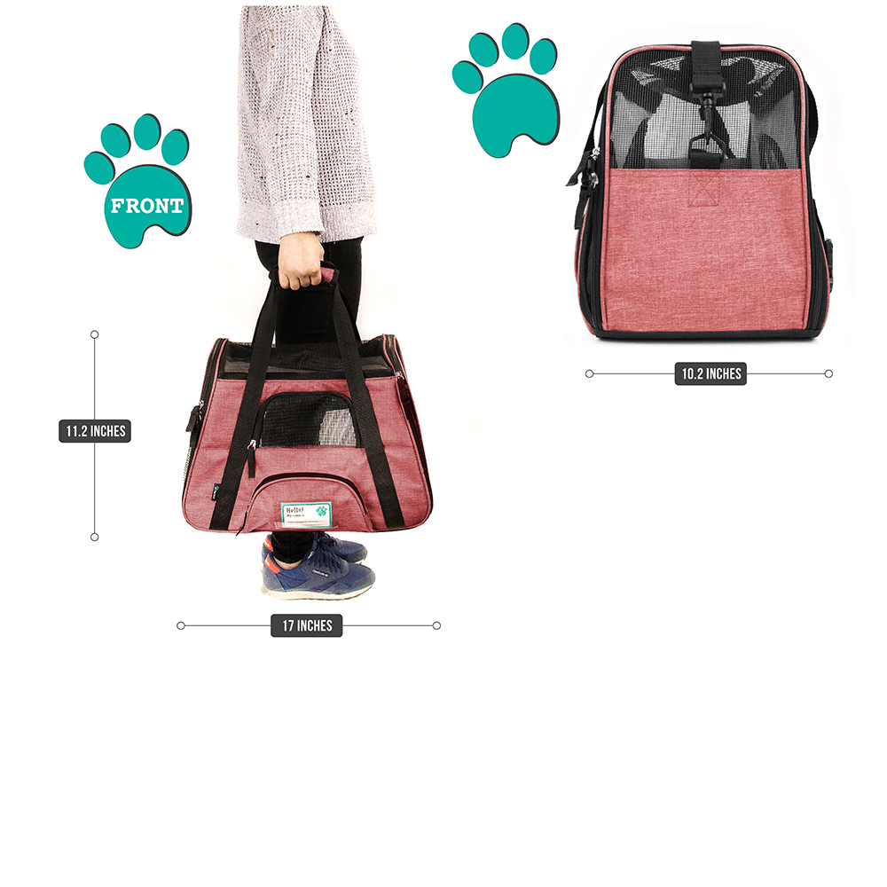 Pet Dog Cat Carrier Bag Soft Sided Comfort Travel Tote Case Airline Approved US - Picture 185 of 215