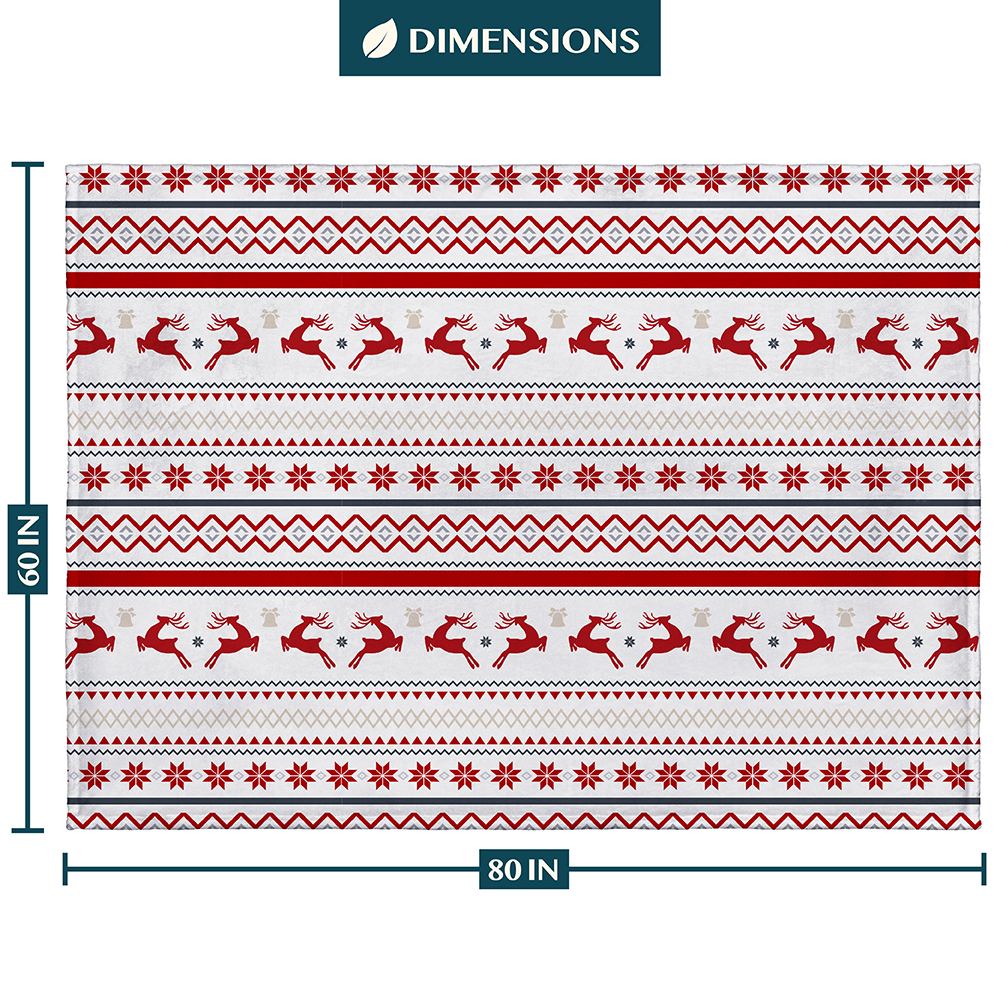 Merry Christmas Throw Blanket Holiday Pattern Decor Soft Fleece Sofa Couch Gift - Picture 110 of 110