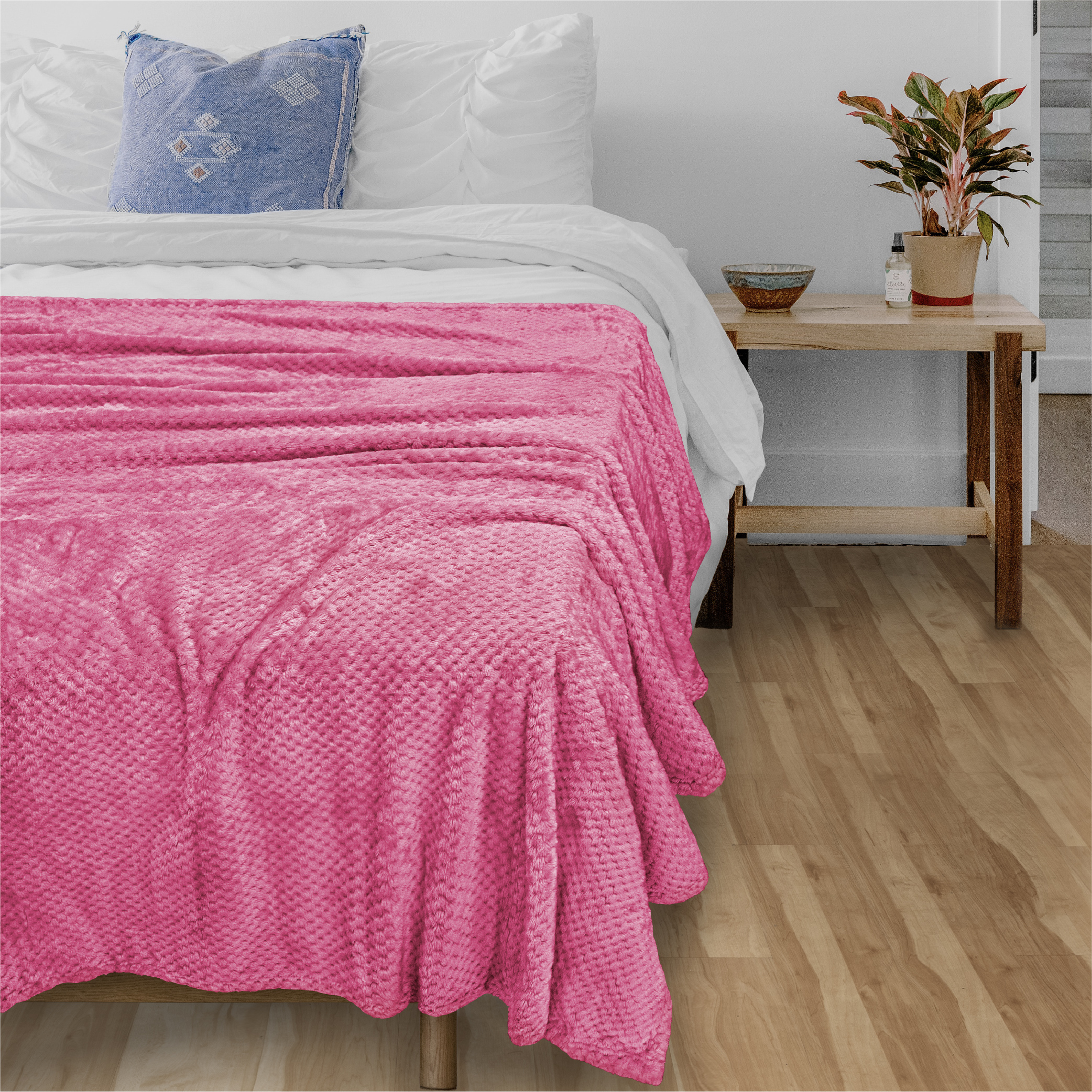 Throw Blanket for Sofa Couch Bed Lightweight Microfiber Polyester Waffle Pattern - Picture 67 of 190