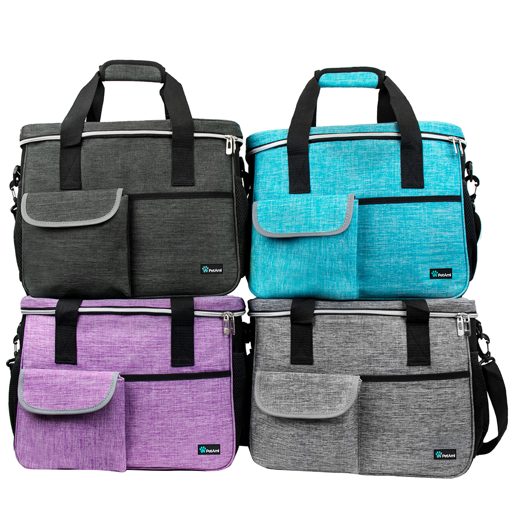 Pet Supply Travel Bag Set Weekend Tote Dog Gear Food Carrier Accessory Organizer - Picture 36 of 59