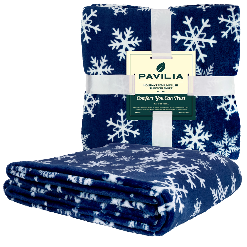 Merry Christmas Throw Blanket Holiday Pattern Decor Soft Fleece Sofa Couch Gift - Picture 78 of 110