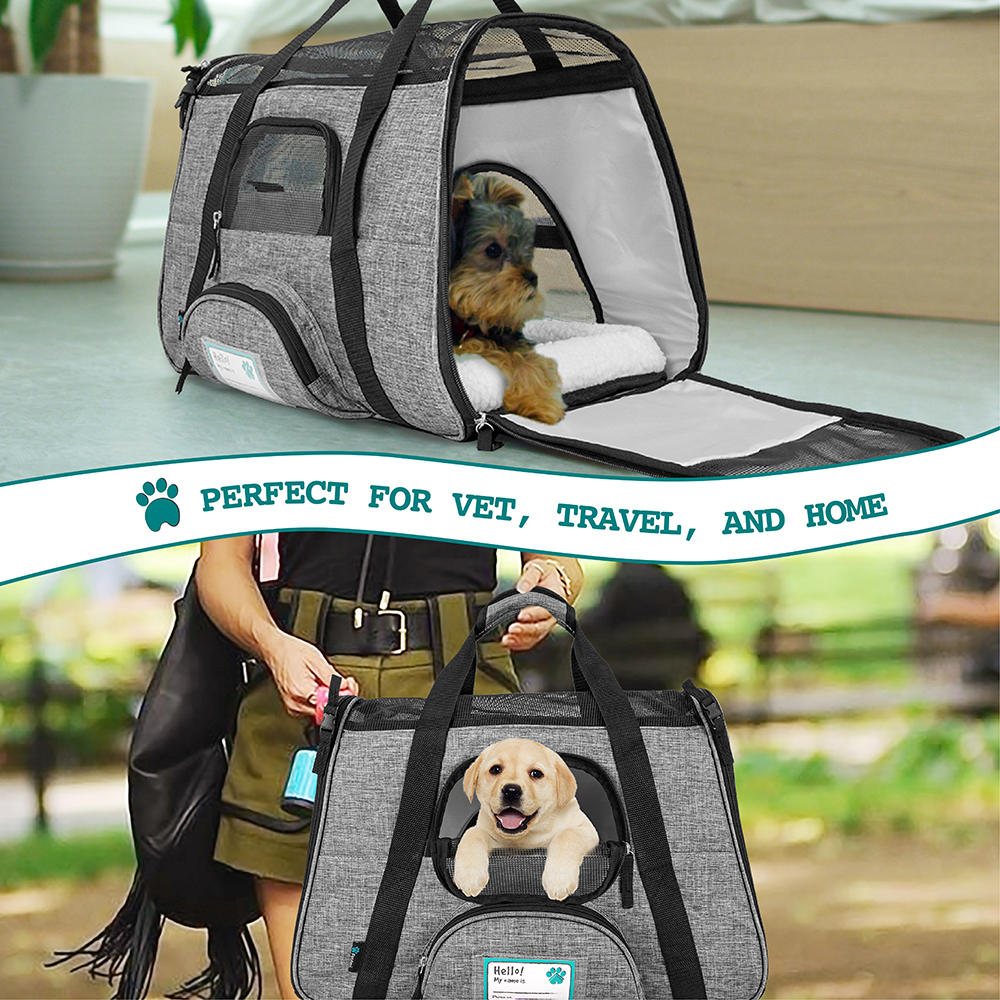 Pet Dog Cat Carrier Bag Soft Sided Comfort Travel Tote Case Airline Approved US - Picture 56 of 165