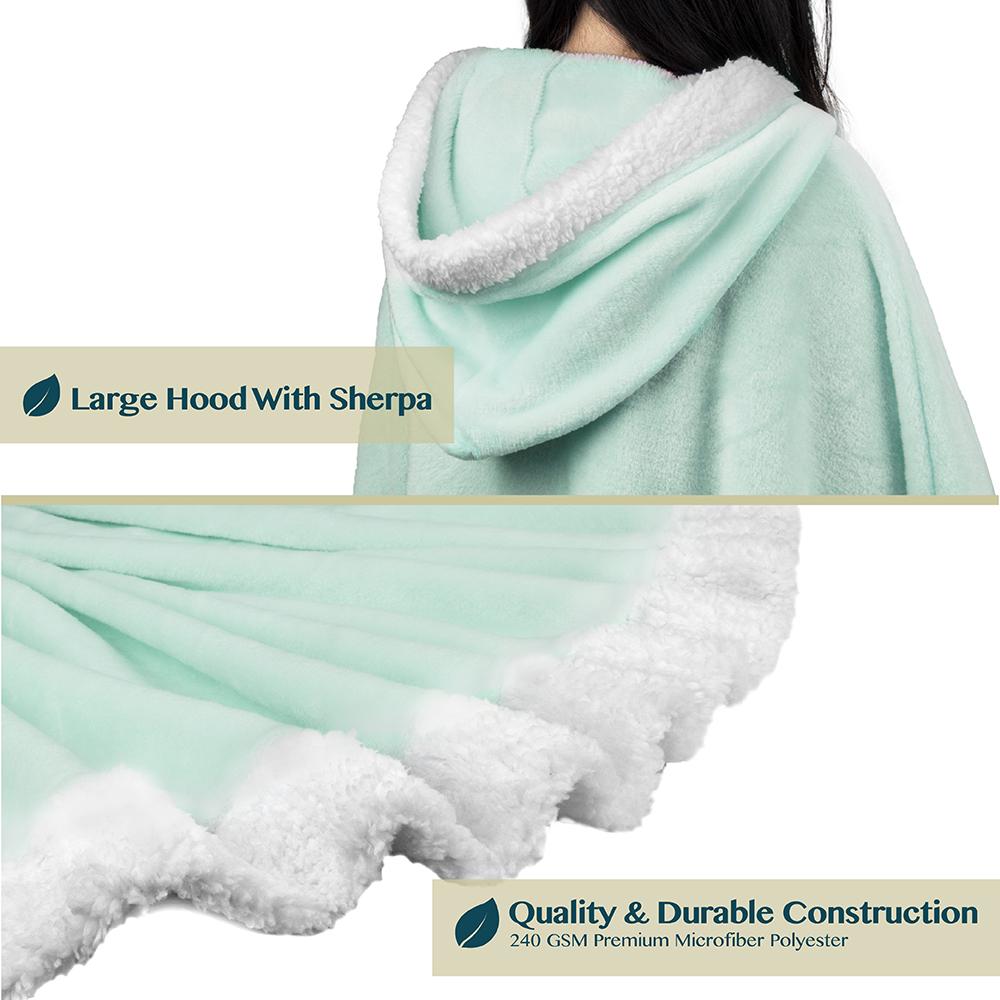 Manta portátil con capucha Angel Wrap para mujer acogedora poncho envolvente capucha tiro para adulto - Imagen 130 de 184
