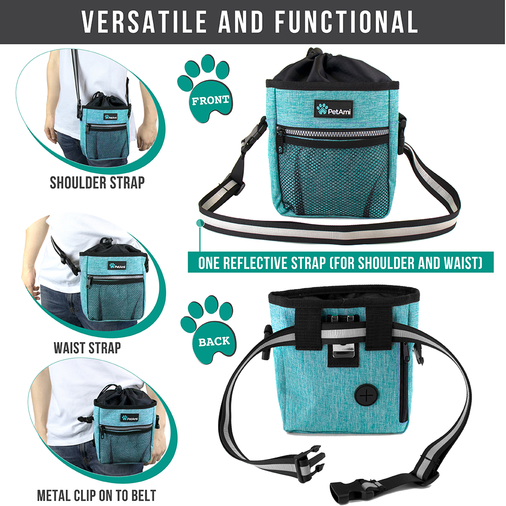 Pet Treat Pouch Training Dog Snack Feed Food Puppy Bait Obedience Waist Belt Bag - Picture 89 of 92
