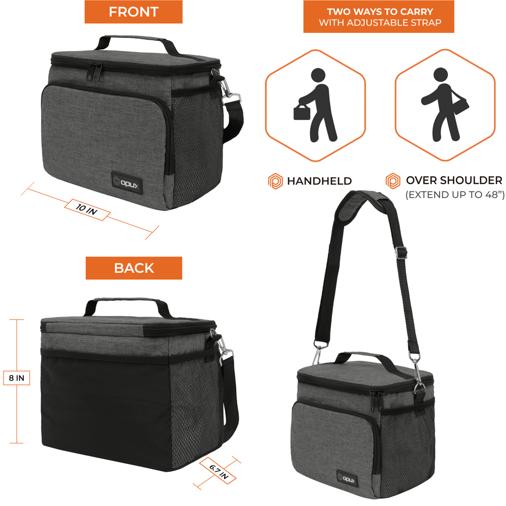Insulated Lunch Bag Adult Lunch Box for Work School Men Women Kids Leakproof - Picture 12 of 35