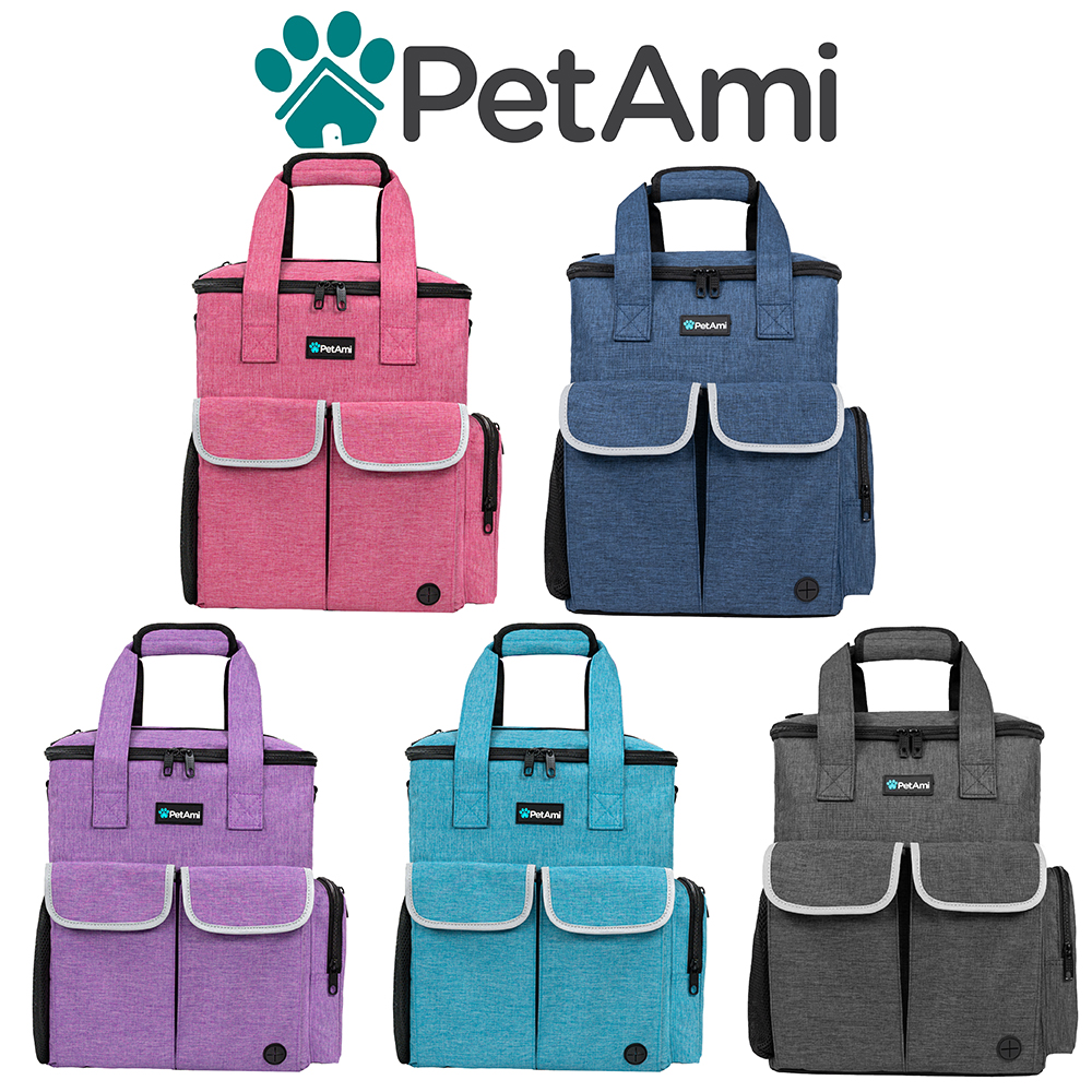 Dog Travel Bag Supplies Pet Organizer Set Pet Food Container Bowls Weekend Cat - Picture 29 of 36