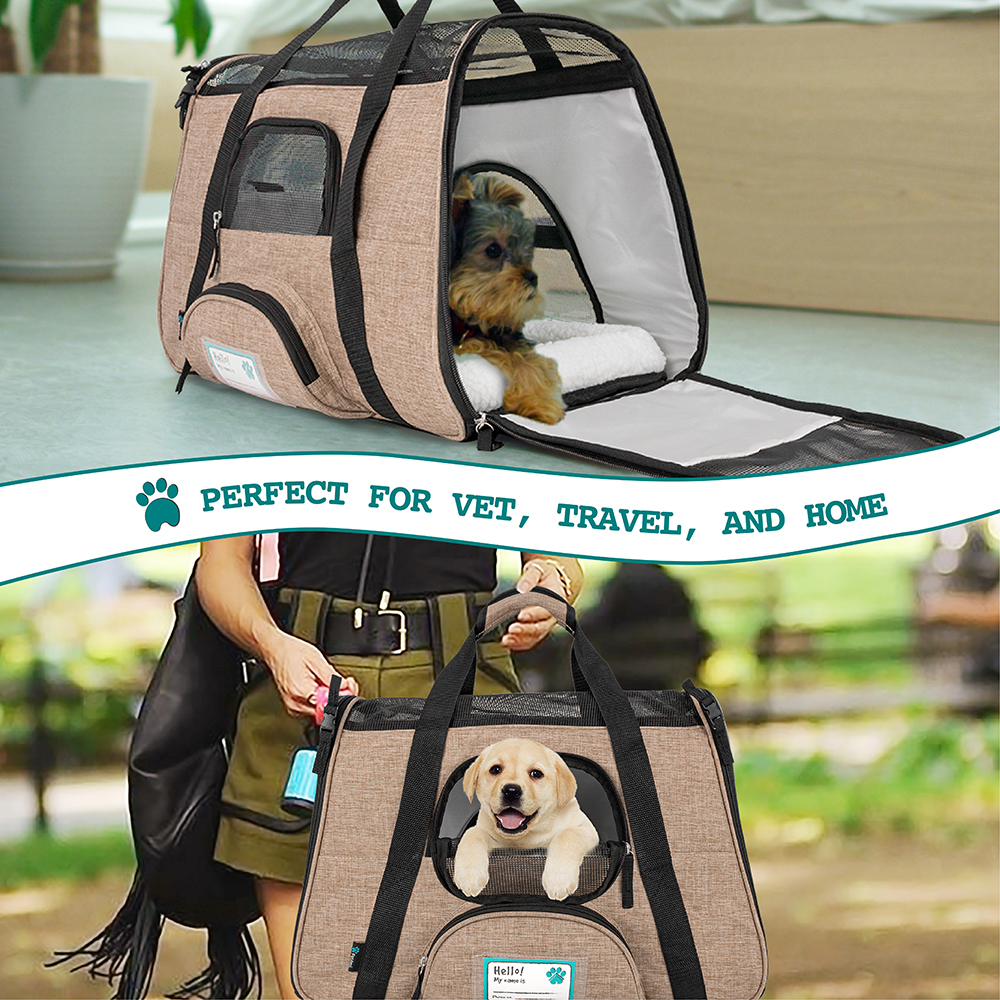 Pet Dog Cat Carrier Bag Soft Sided Comfort Travel Tote Case Airline Approved US - Picture 92 of 165