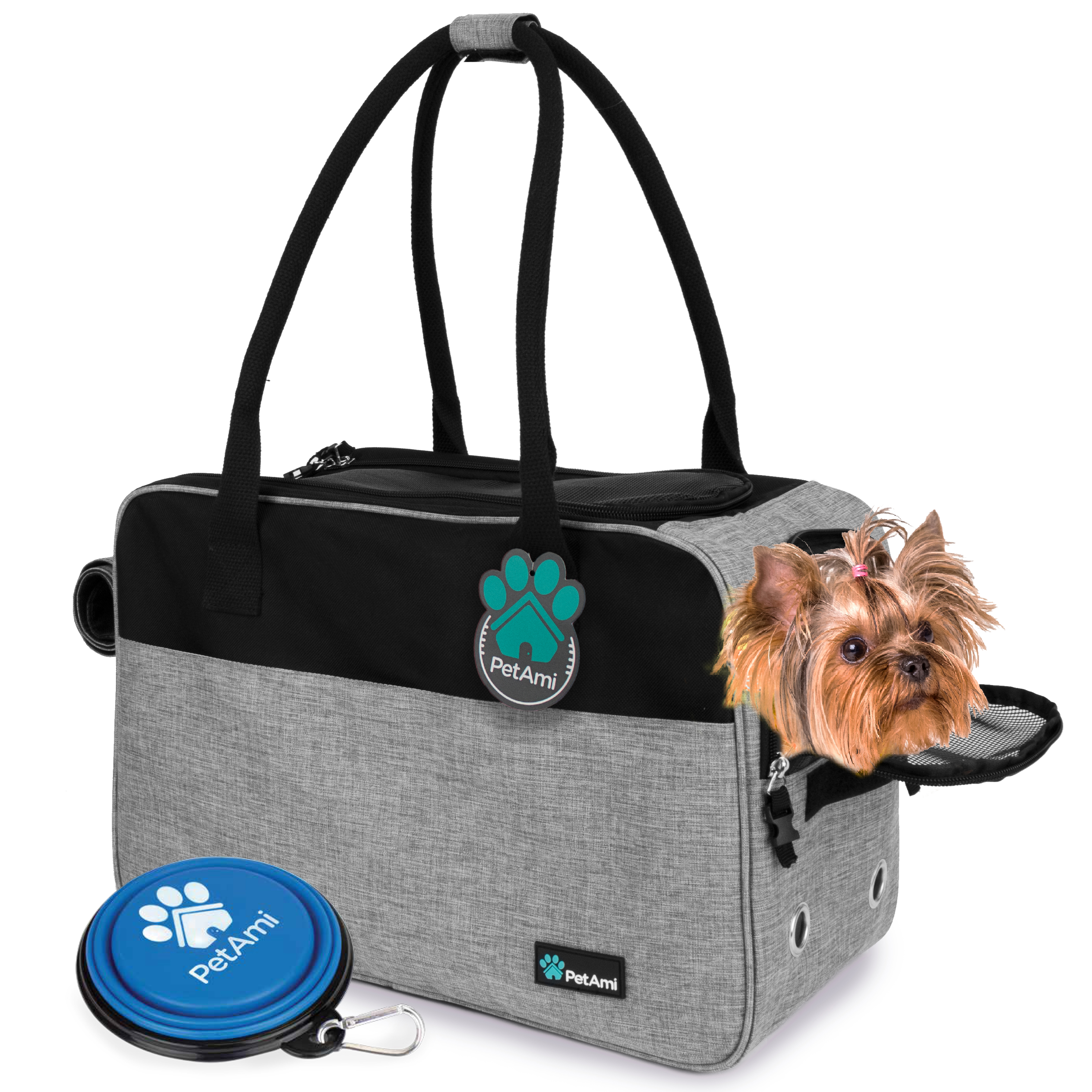 Pet Carrier Soft Sided Cat Dog Comfort Tote Bag Travel Approved For Small Pet US 