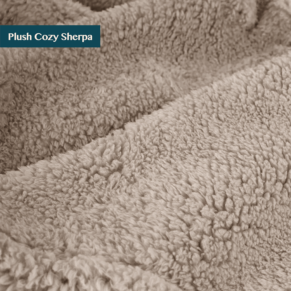 Soft Fuzzy Cozy Pom Pom Throw Blanket with Fluffy Sherpa Fleece for Sofa Couch - Picture 73 of 100
