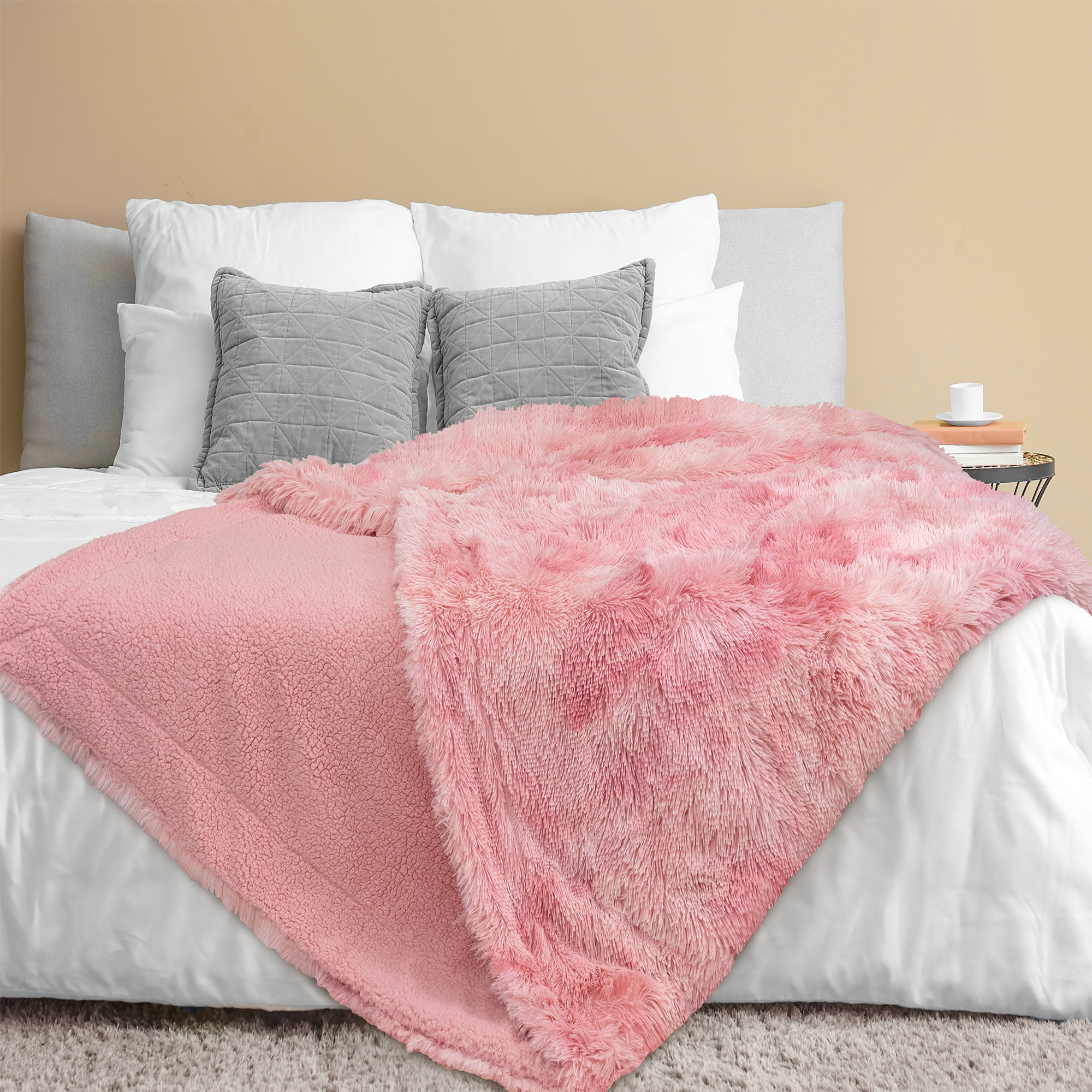 Luxurious Faux Fur Blanket Soft Warm Fluffy Sherpa Sofa Throw Shaggy Soft Plush - Picture 89 of 100