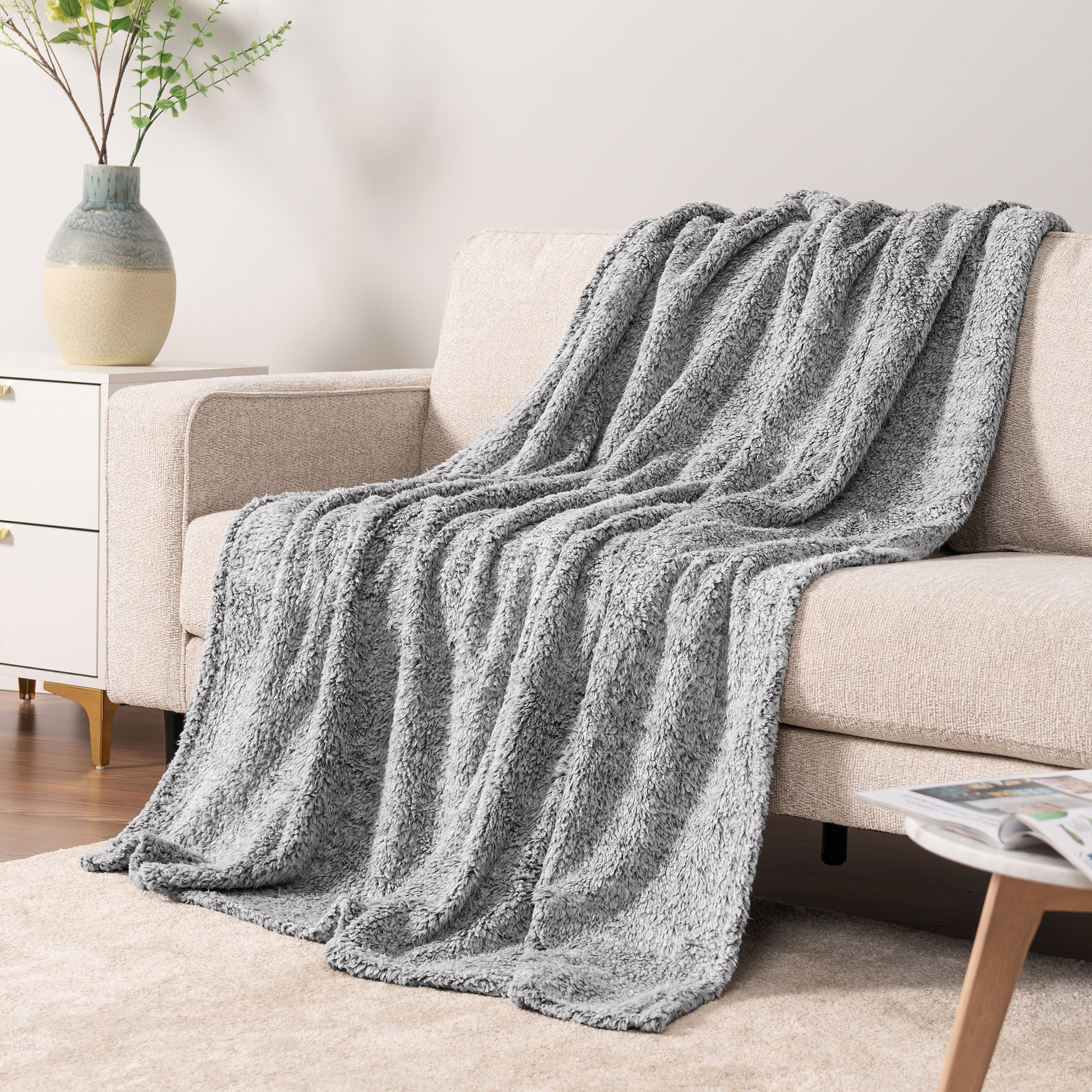 Super Soft Blanket Lightweight Sherpa Fleece Warm Fluffy Throws Couch Sofa Bed - Picture 67 of 169