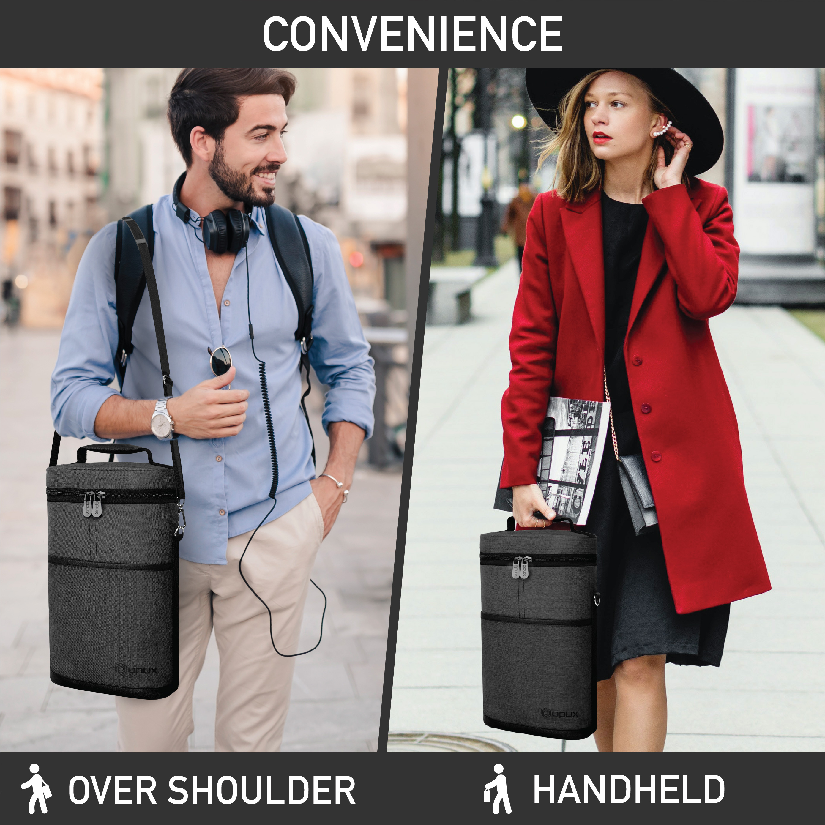 Insulated Wine Carrier Tote Bag Two 2 Bottle Padded Cooler Bag Travel Protection - Picture 24 of 85
