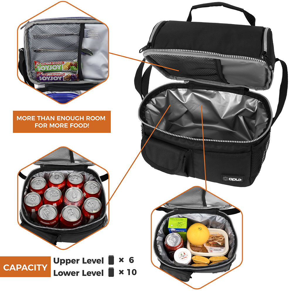 OPUX Lunch Box For Men Women, Insulated Large Lunch Bag Adult Work