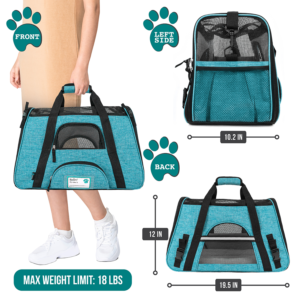 Pet Dog Cat Carrier Bag Soft Sided Comfort Travel Tote Case Airline Approved US - Picture 46 of 165