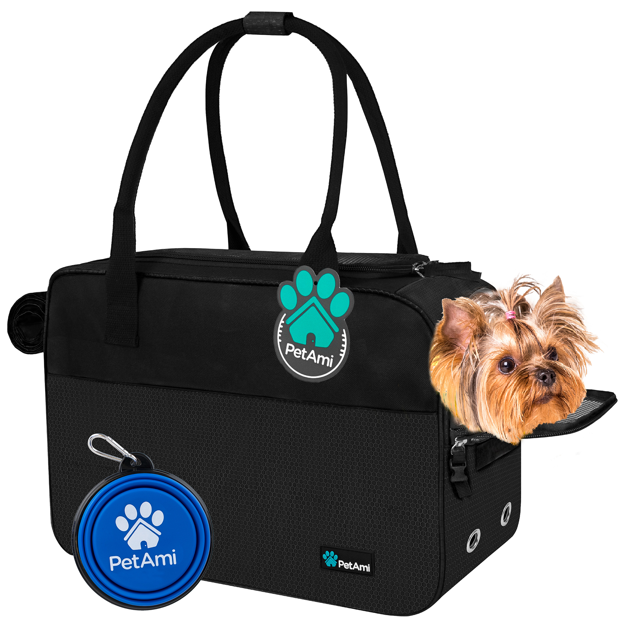 Pet Dog Cat Carrier Bag Mesh Soft Sided Comfort Travel Tote Case Shoulder Bag US