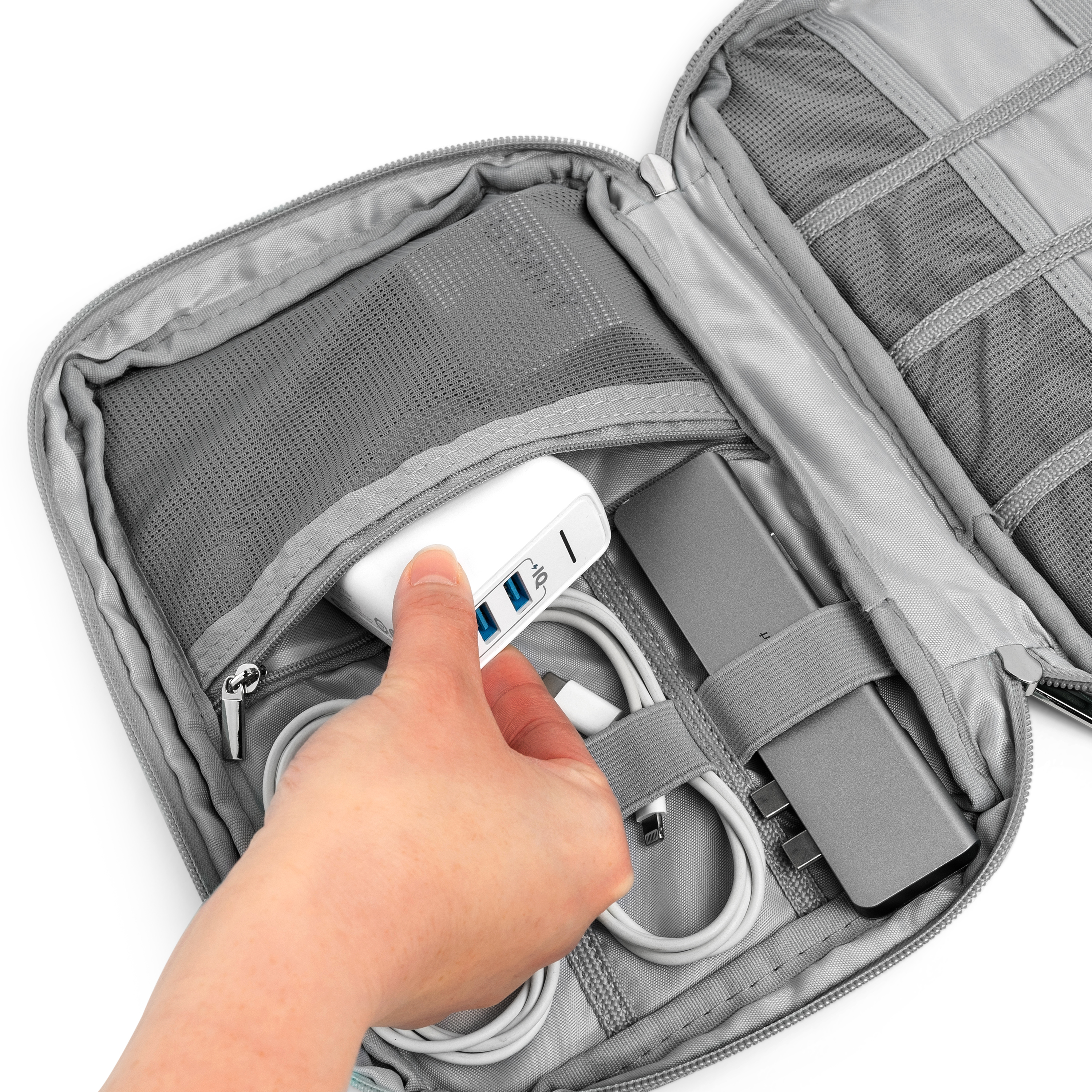 Electronic Accessories USB Cord Charger Cable Organizer Bag Travel Storage Case - Picture 20 of 36