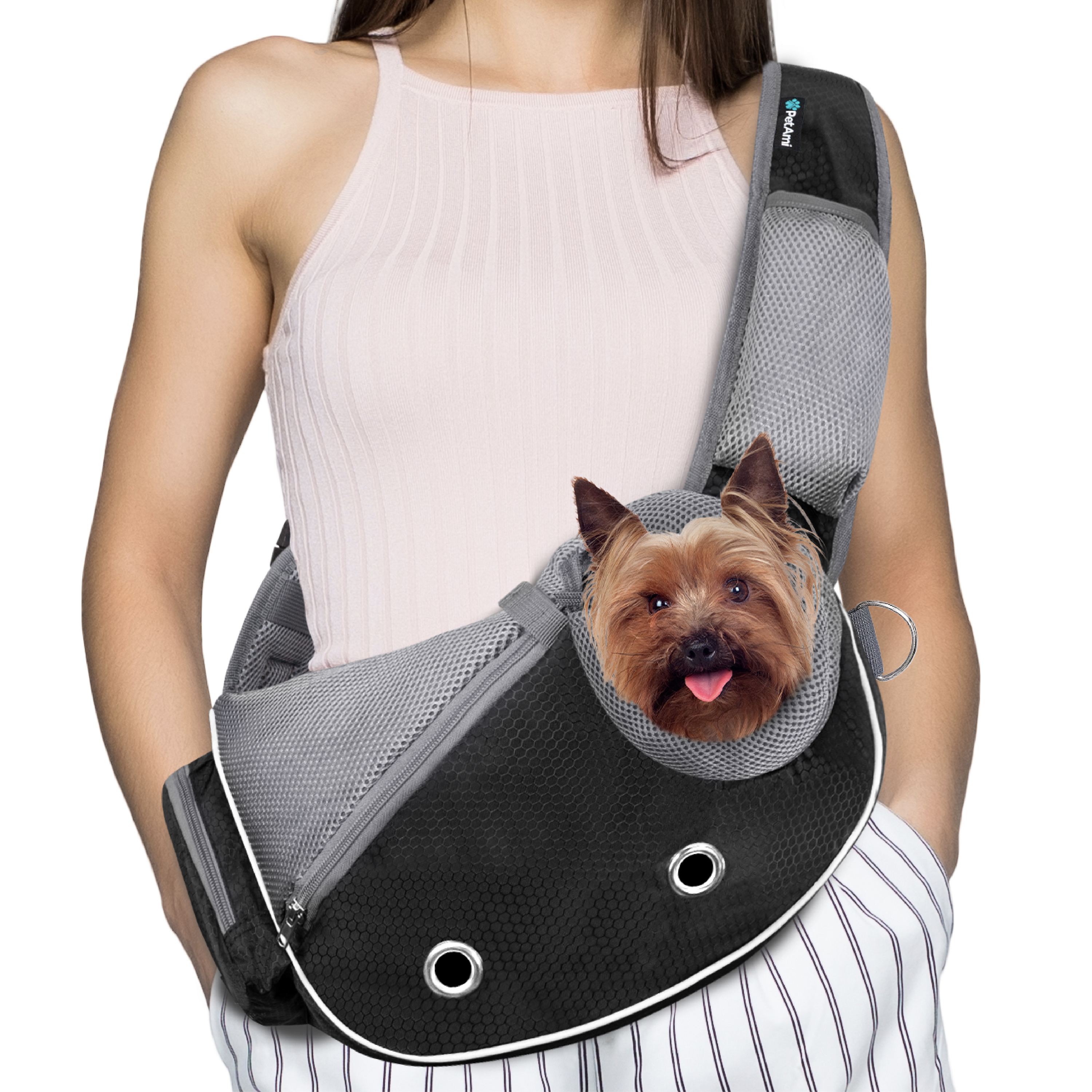 Fashion Dog Purse Carrier for Small Dogs with 2 Extra Pockets, Holds Up to  10lbs Pu Leather Cloth Pet Carrier, Cat Carrier, Airline Approved Puppy
