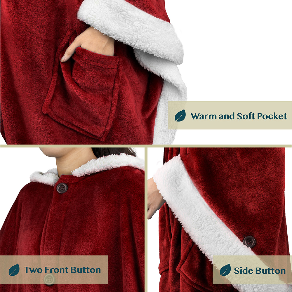 Manta portátil con capucha Angel Wrap para mujer acogedora poncho envolvente capucha tiro para adulto - Imagen 182 de 184