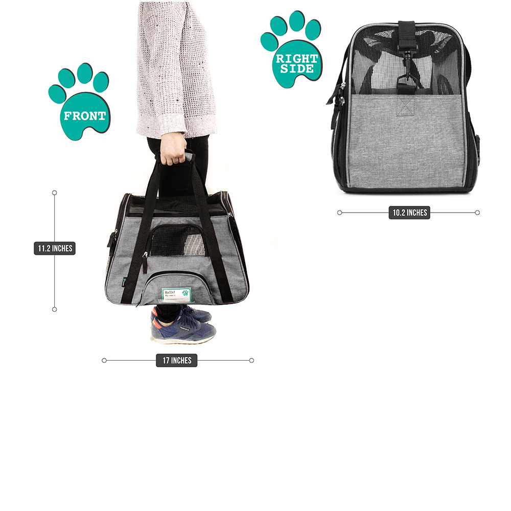 Pet Dog Cat Carrier Bag Soft Sided Comfort Travel Tote Case Airline Approved US - Picture 138 of 215