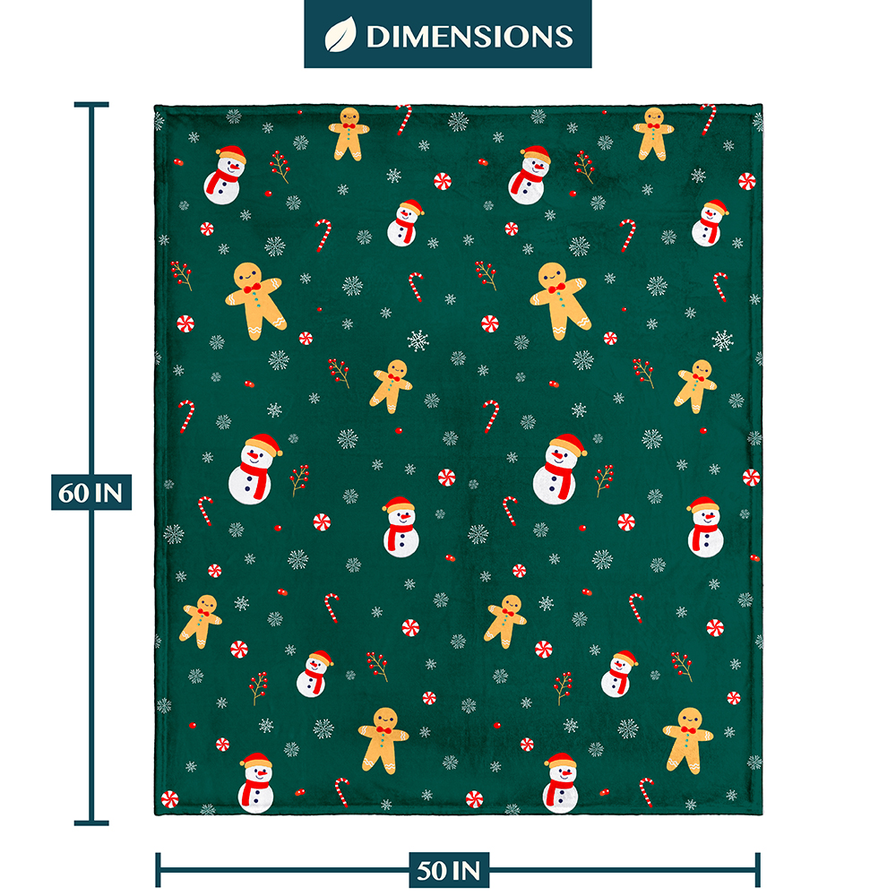 Merry Christmas Throw Blanket Holiday Pattern Decor Soft Fleece Sofa Couch Gift - Picture 24 of 110