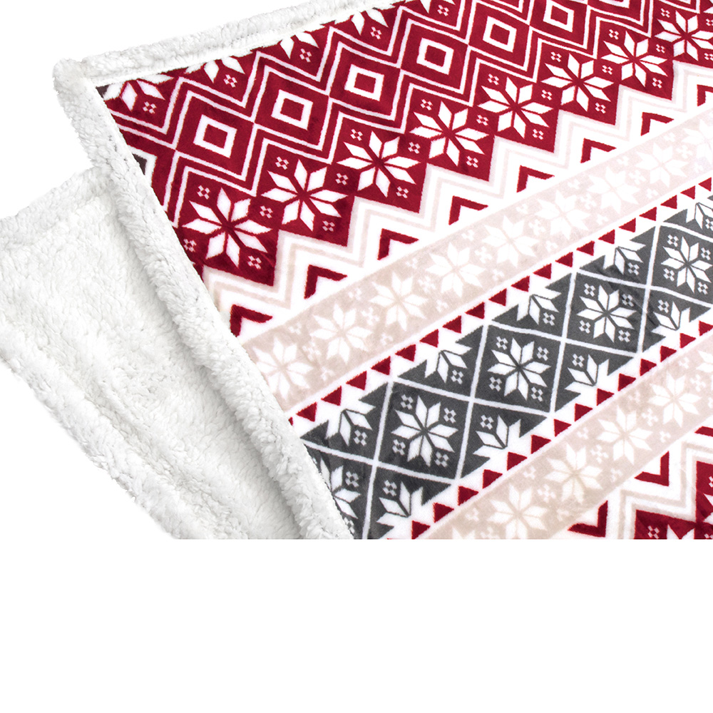 Christmas Blanket Microfiber Fleece Plaid Sherpa Holiday Throw for Couch Sofa - Picture 42 of 68