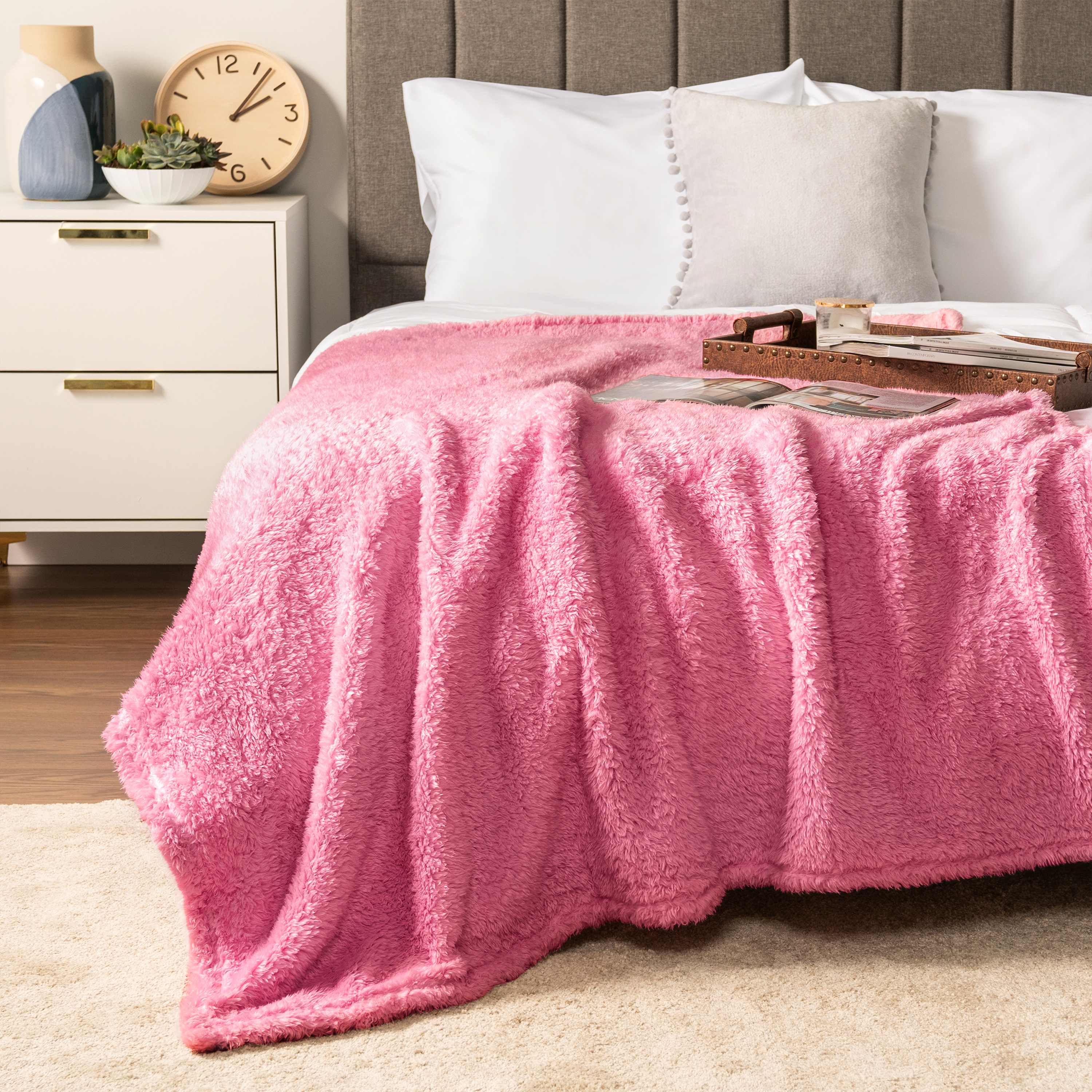 Super Soft Blanket Lightweight Sherpa Fleece Warm Fluffy Throws Couch Sofa Bed - Picture 121 of 169